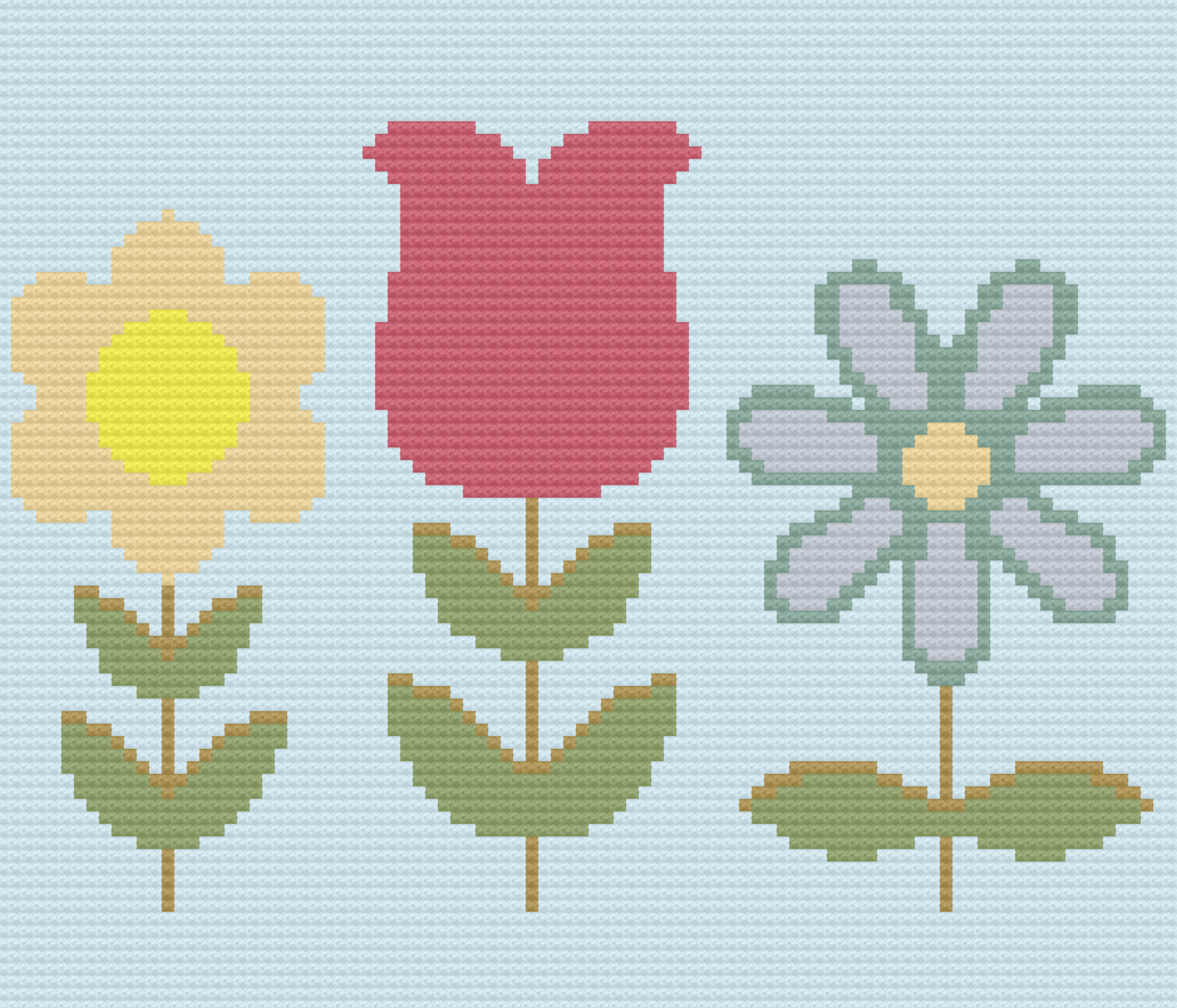 Spring Flowers Afghan, C2C Crochet Pattern, Written Row by Row, Color Counts, Instant Download, C2C Graph, C2C Pattern, C2C Crochet, Corner to Corner, Graphgan, Crochet Pattern