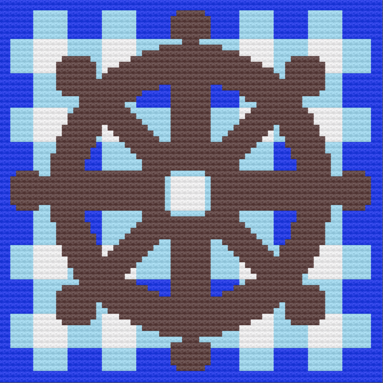 Ship Wheel Gingham Afghan, C2C Crochet Pattern, Written Row by Row, Color Counts, Instant Download, C2C Graph, C2C Pattern, C2C Crochet, Corner to Corner, Graphgan, Crochet Pattern