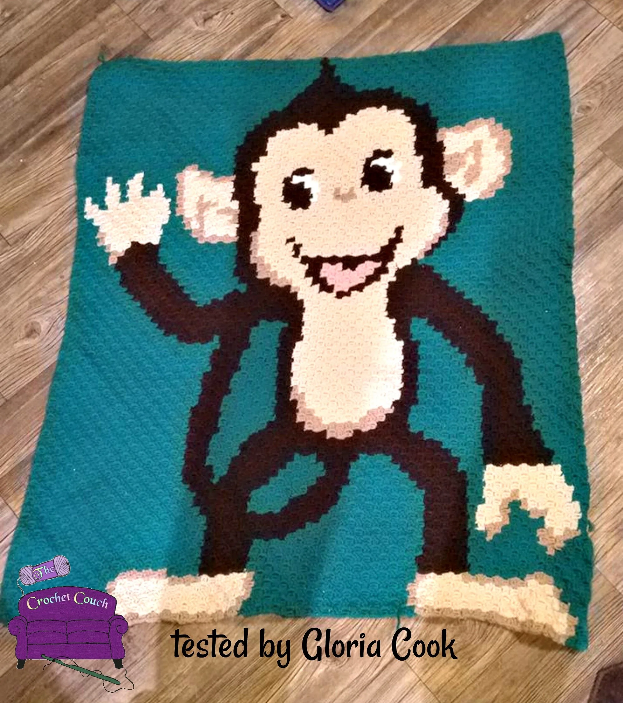 Chimp Afghan, C2C Crochet Pattern