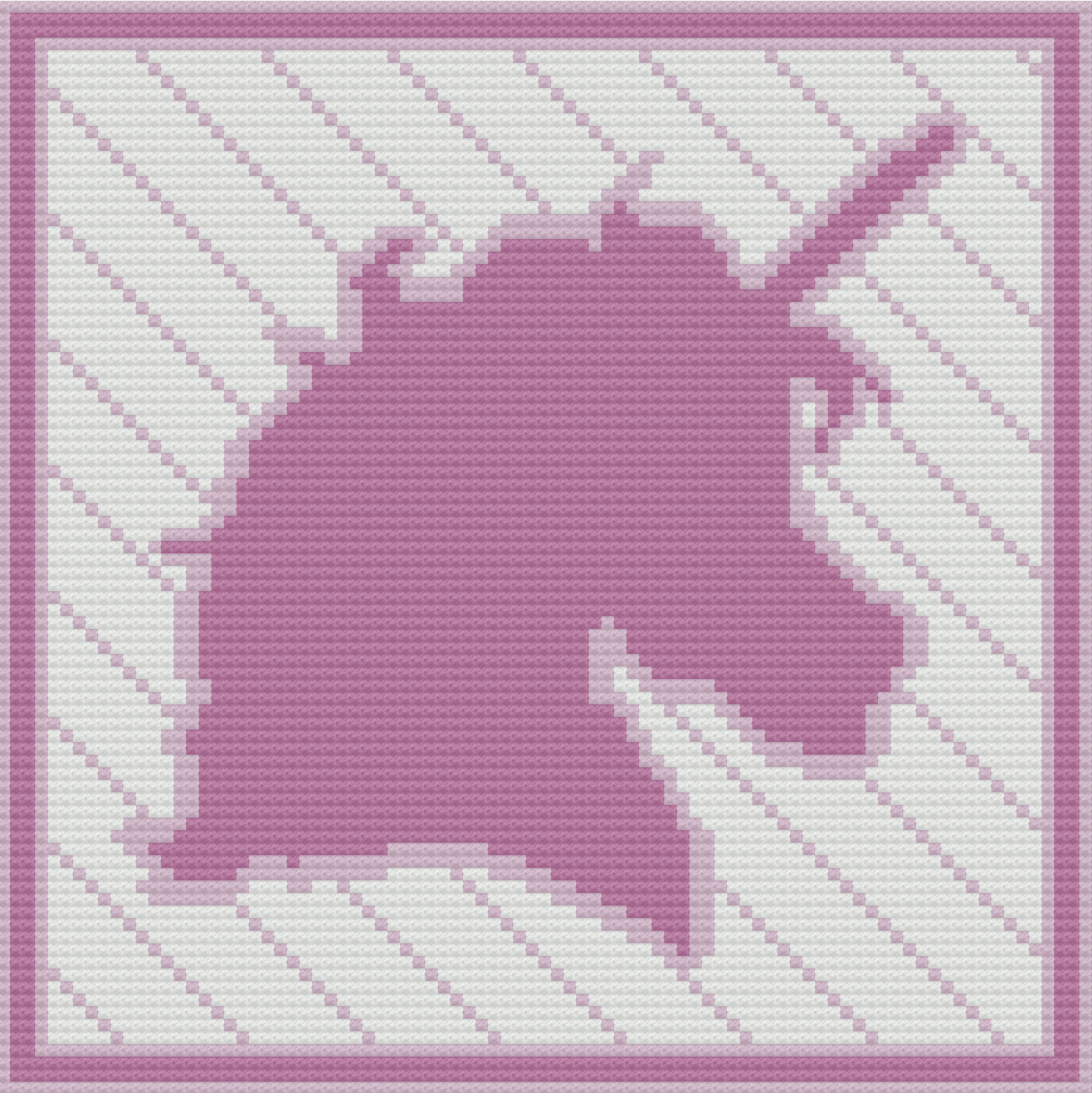 Unicorn Stripe Afghan, C2C Crochet Pattern