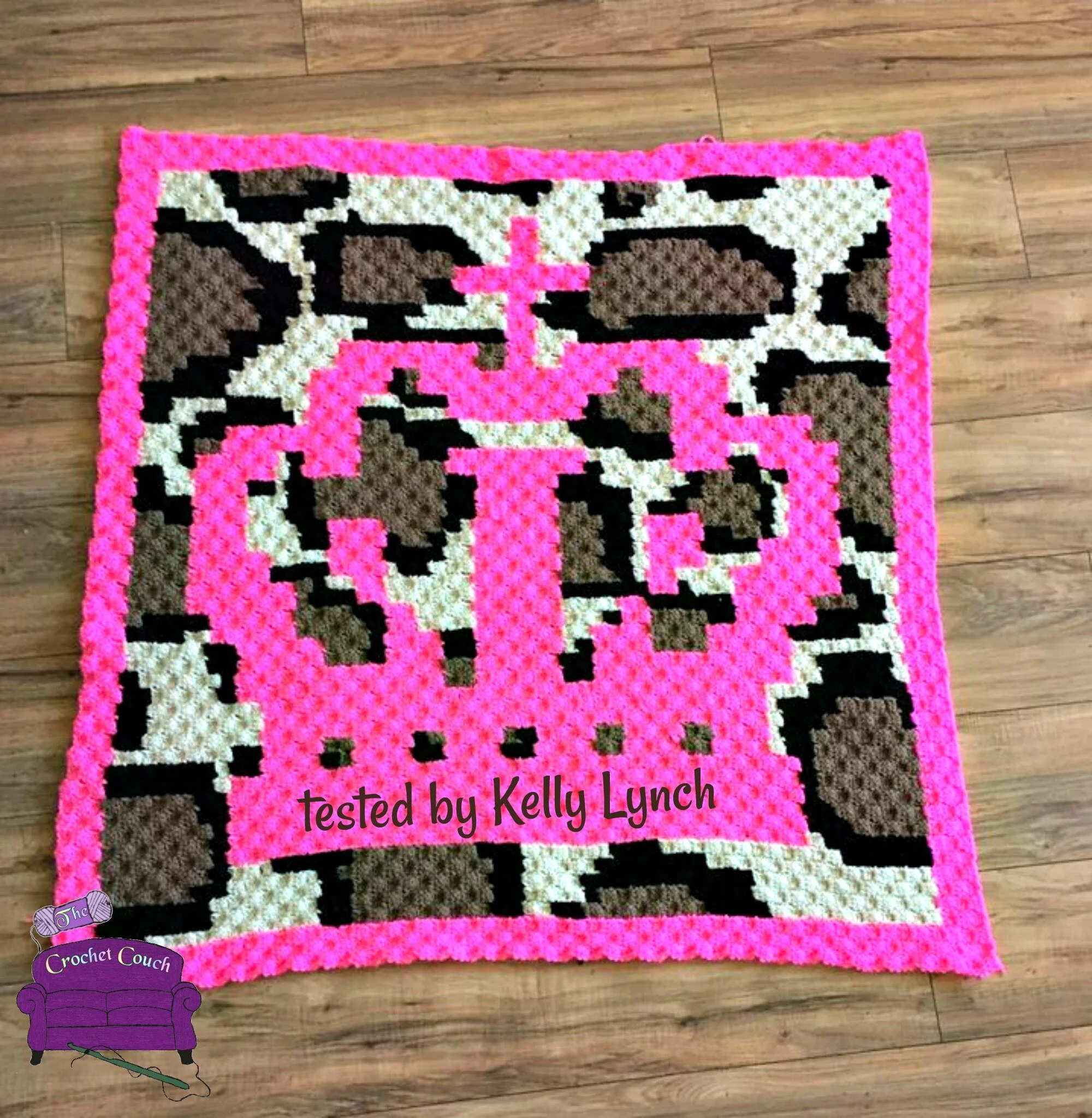 Cheetah Print Crown Afghan, C2C Graph
