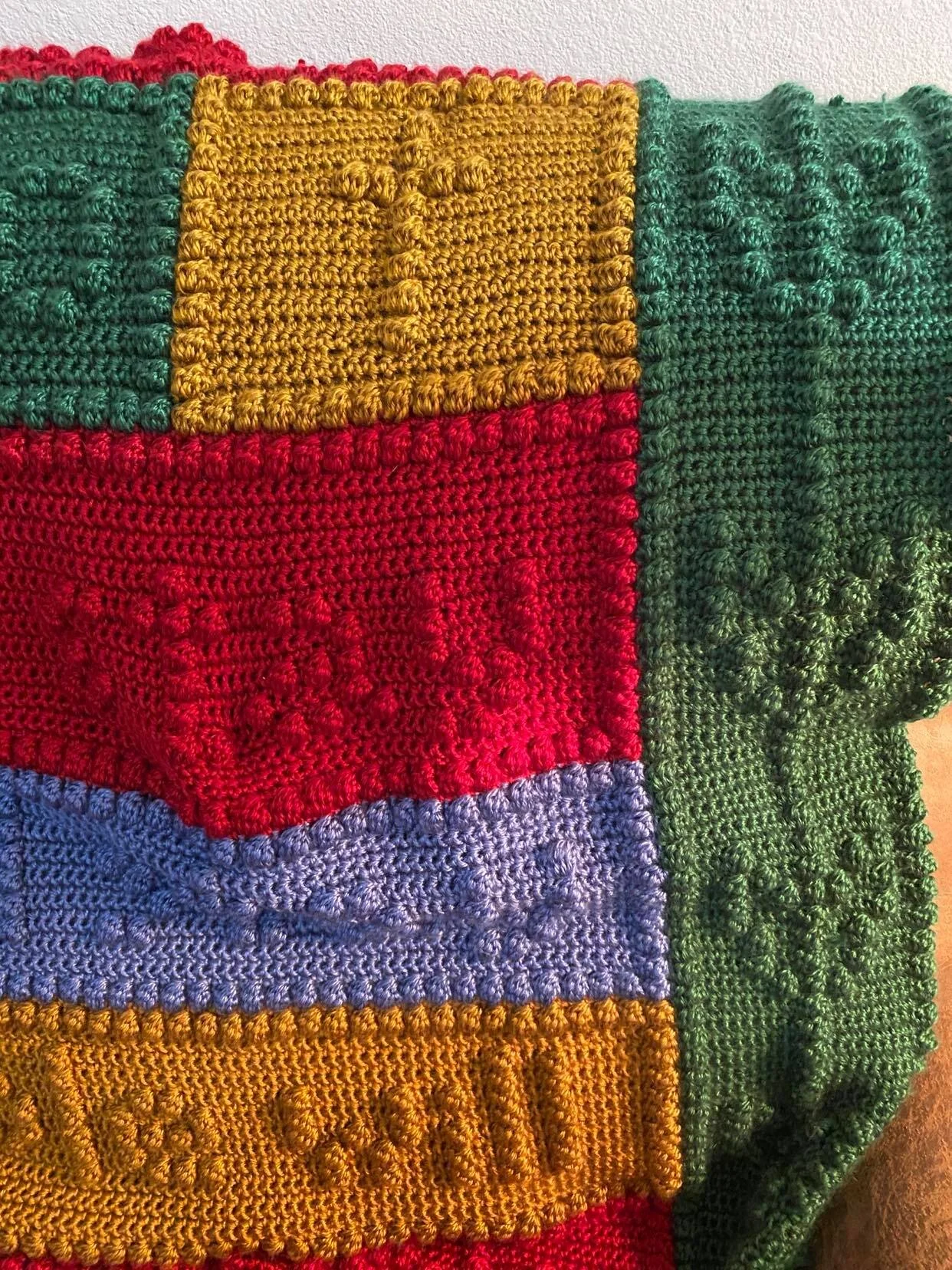 Ruth Bible Verse Afghan, Bobble Stitch, Crochet Pattern