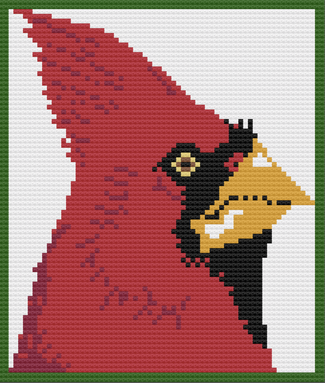 Cardinal Afghan, C2C Crochet Pattern, Written Row by Row, Color Counts, Instant Download, C2C Graph, C2C Pattern, C2C Crochet, Corner to Corner, Graphgan, Crochet Pattern