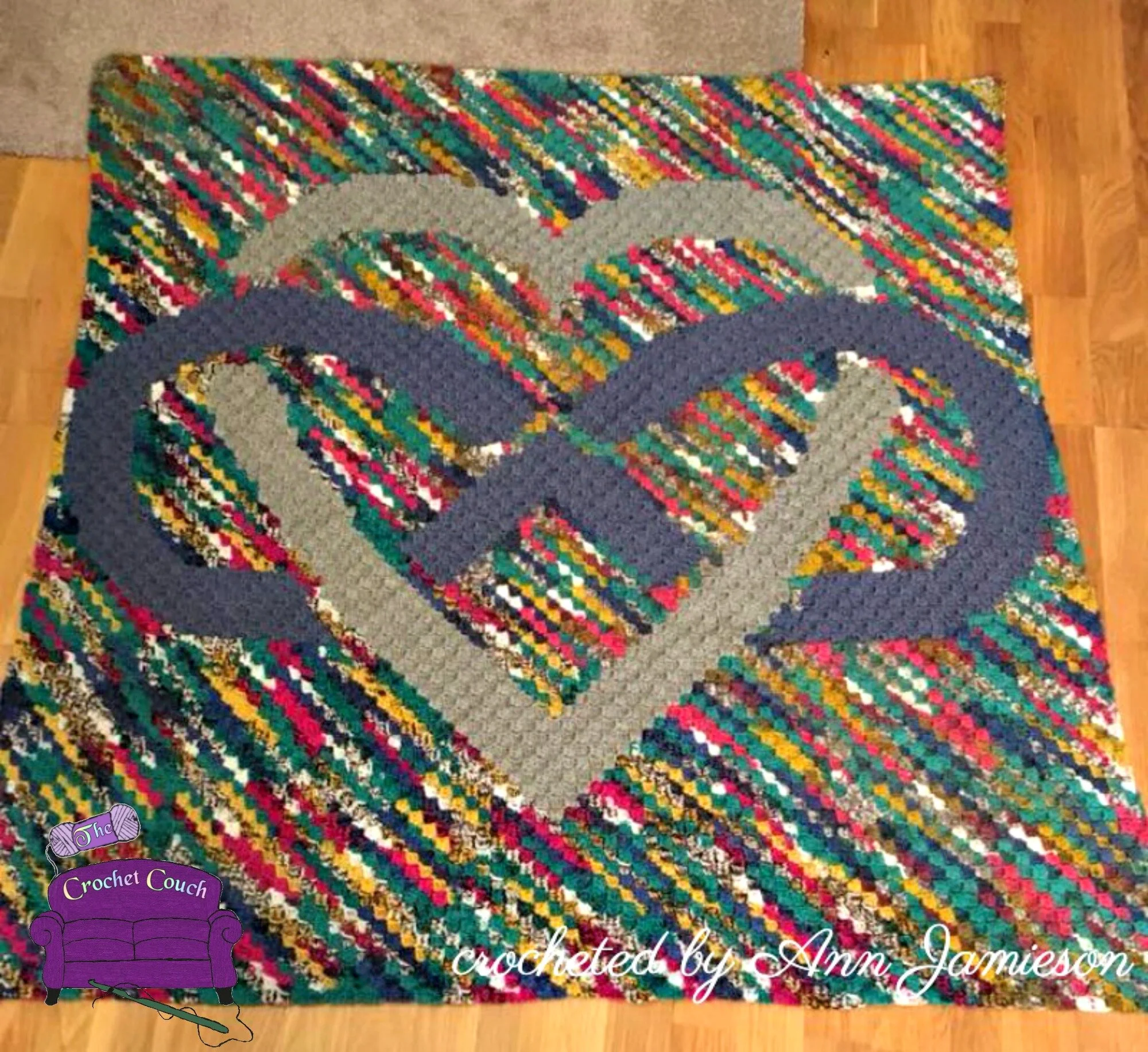 Infinite Love Afghan, C2C Crochet Pattern