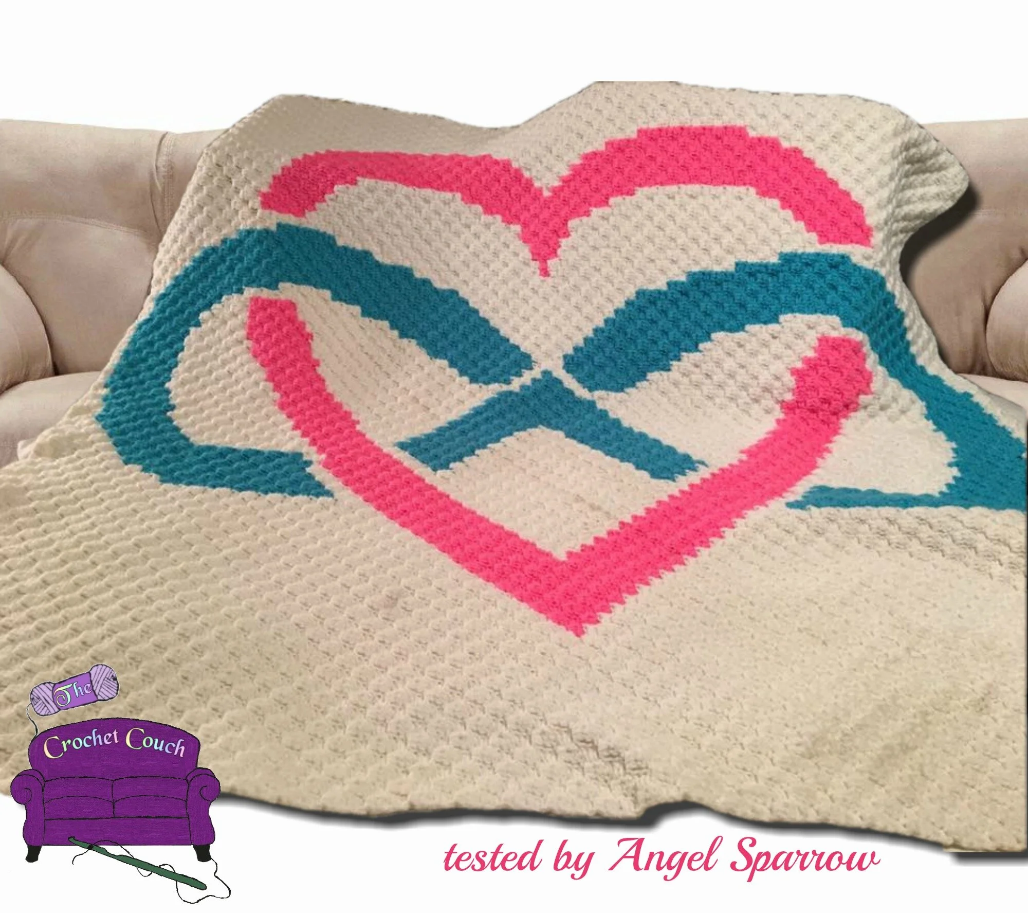 Infinite Love Afghan, C2C Crochet Pattern