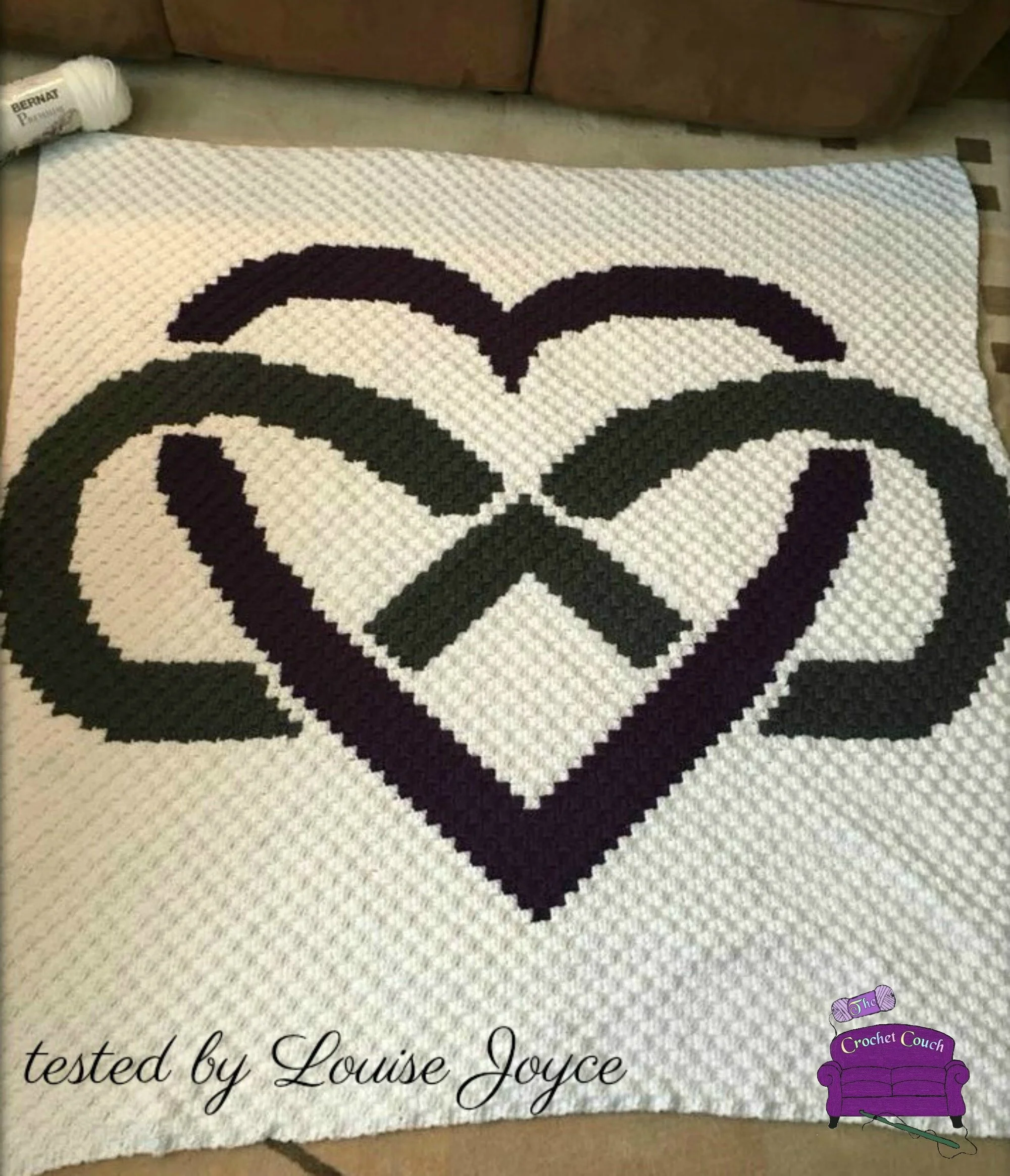 Infinite Love Afghan, C2C Crochet Pattern