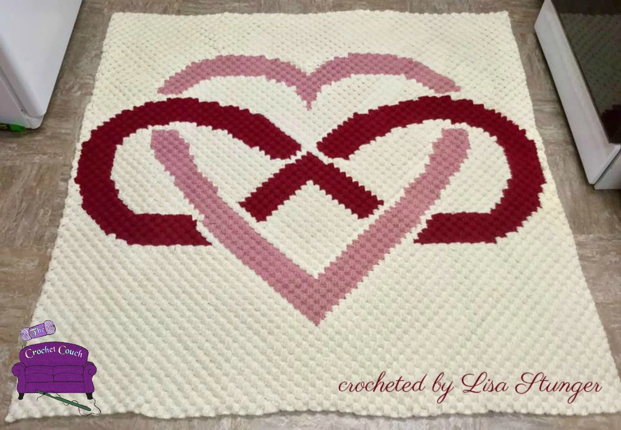 Infinite Love Afghan, C2C Crochet Pattern