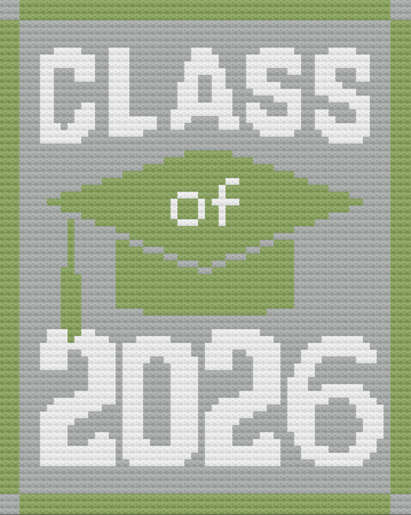 Class of 2026 Afghan, C2C Crochet Pattern