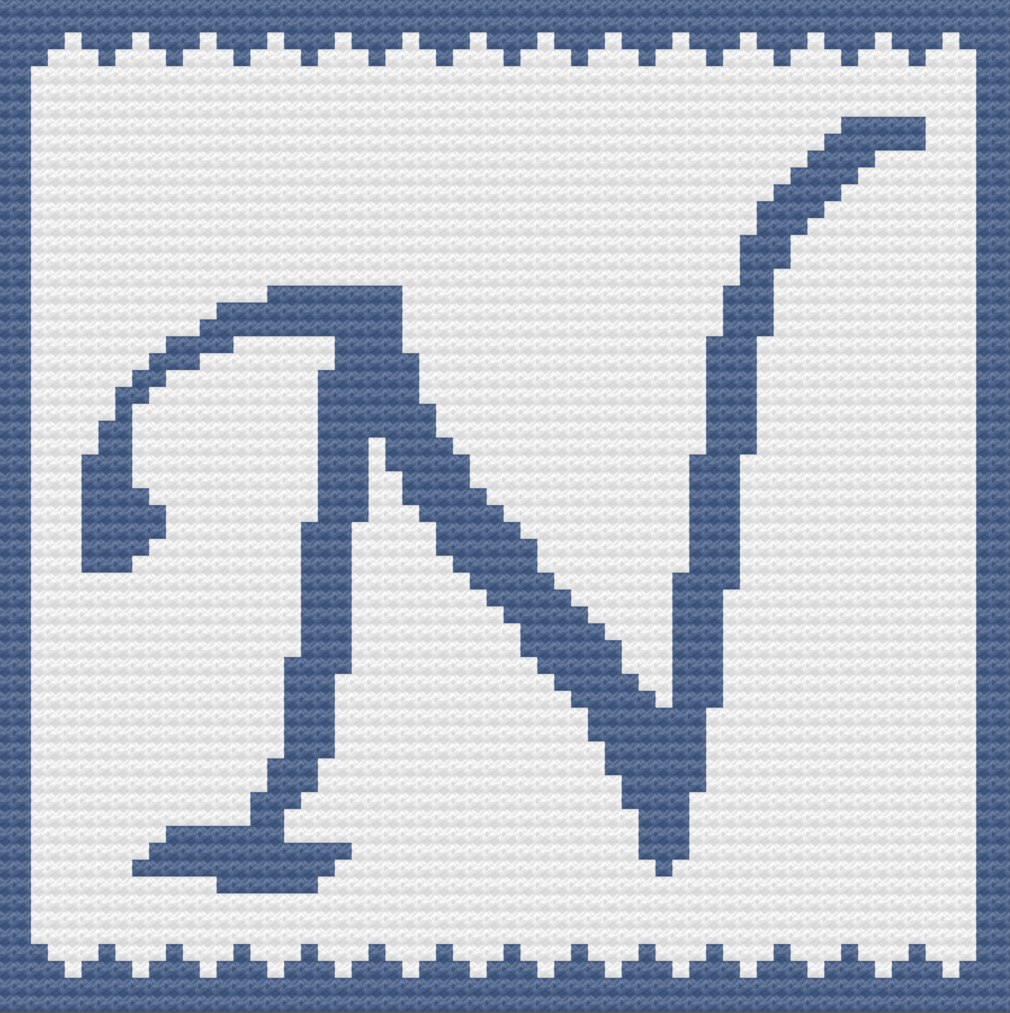 Letter N Kids Afghan