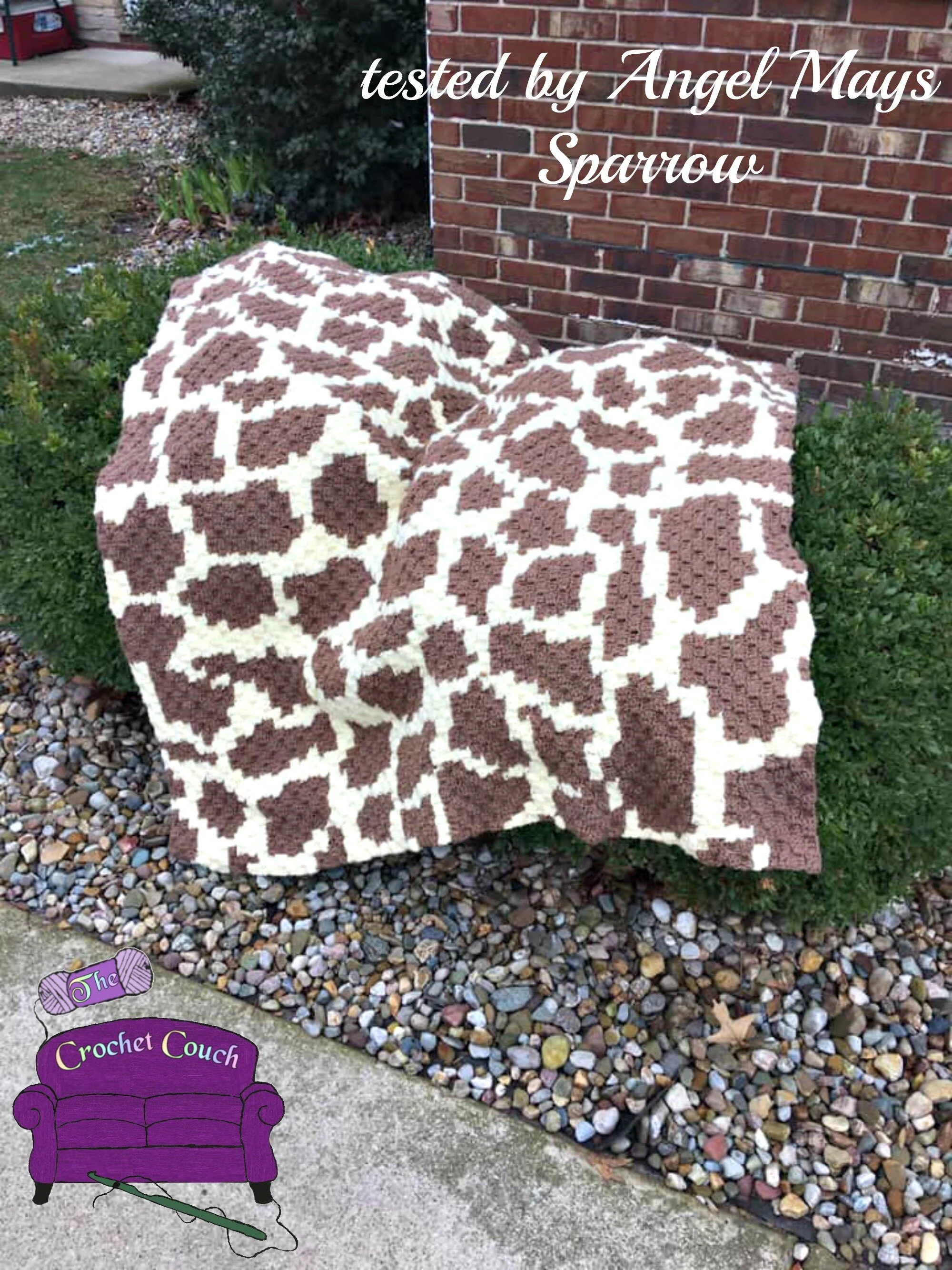 Giraffe Print Afghan, C2C Crochet Pattern