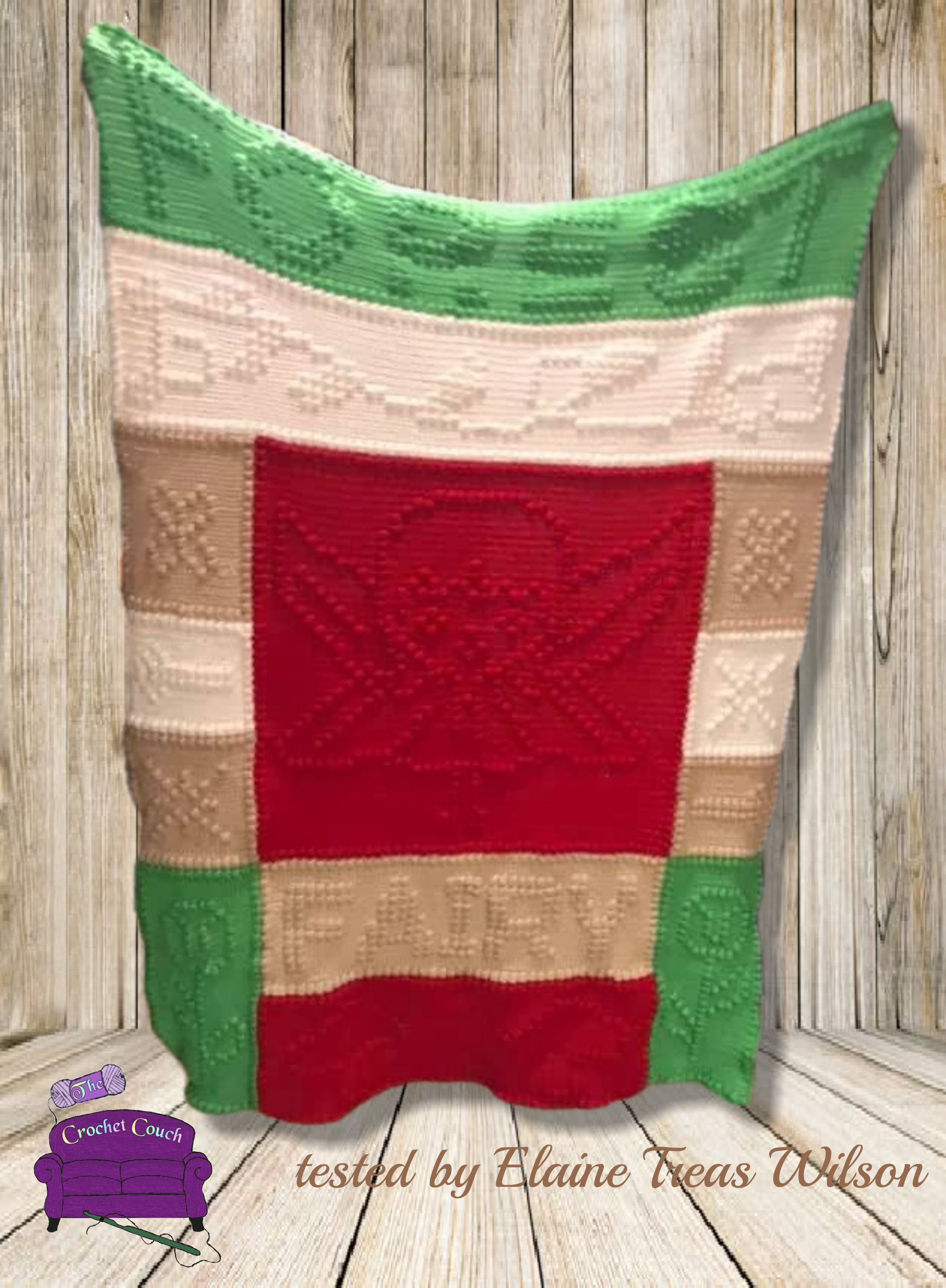Forest Fairy Afghan, Bobble Stitch Crochet Pattern