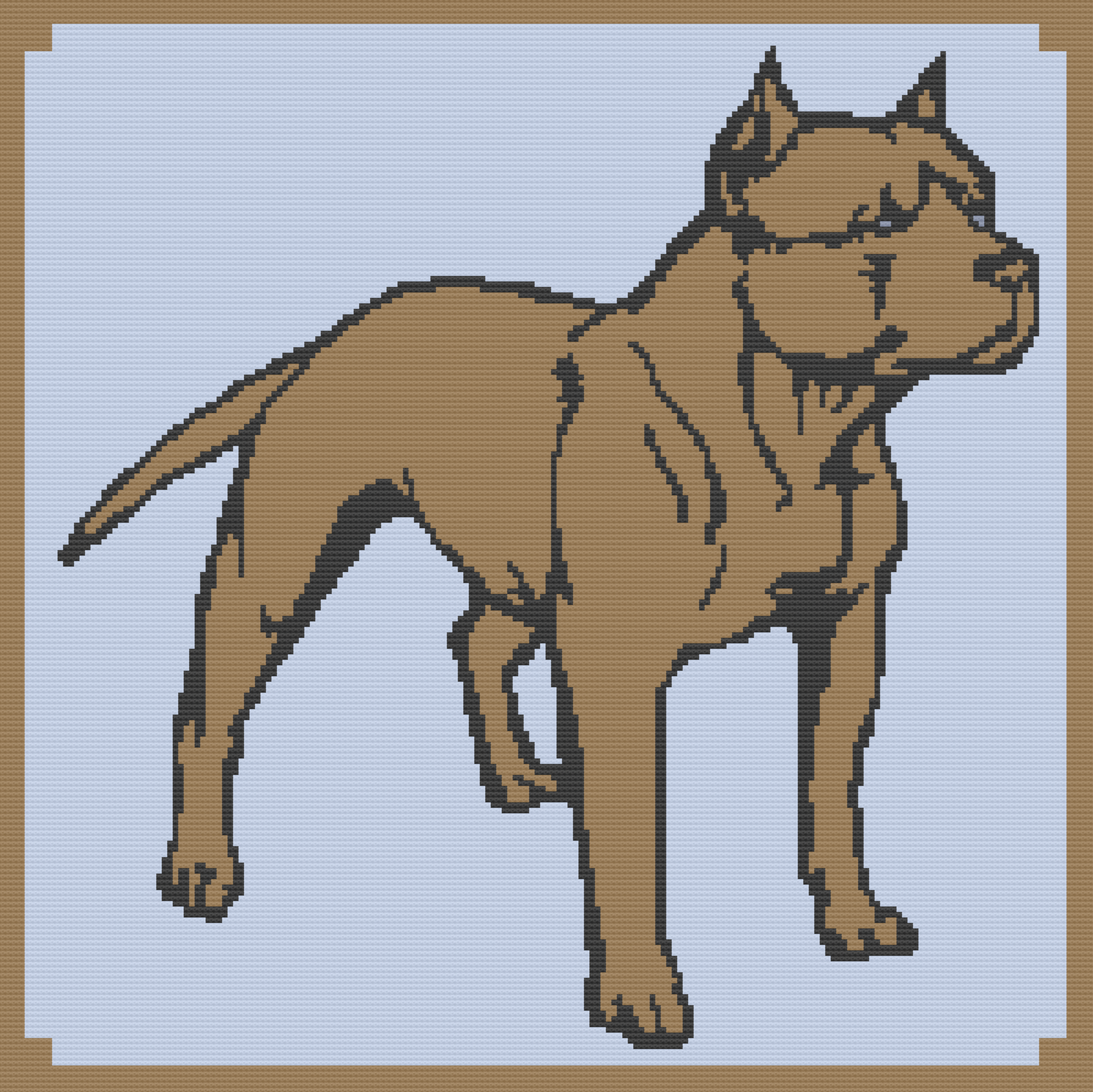 Pitbull Afghan, SC or TSS Crochet Pattern
