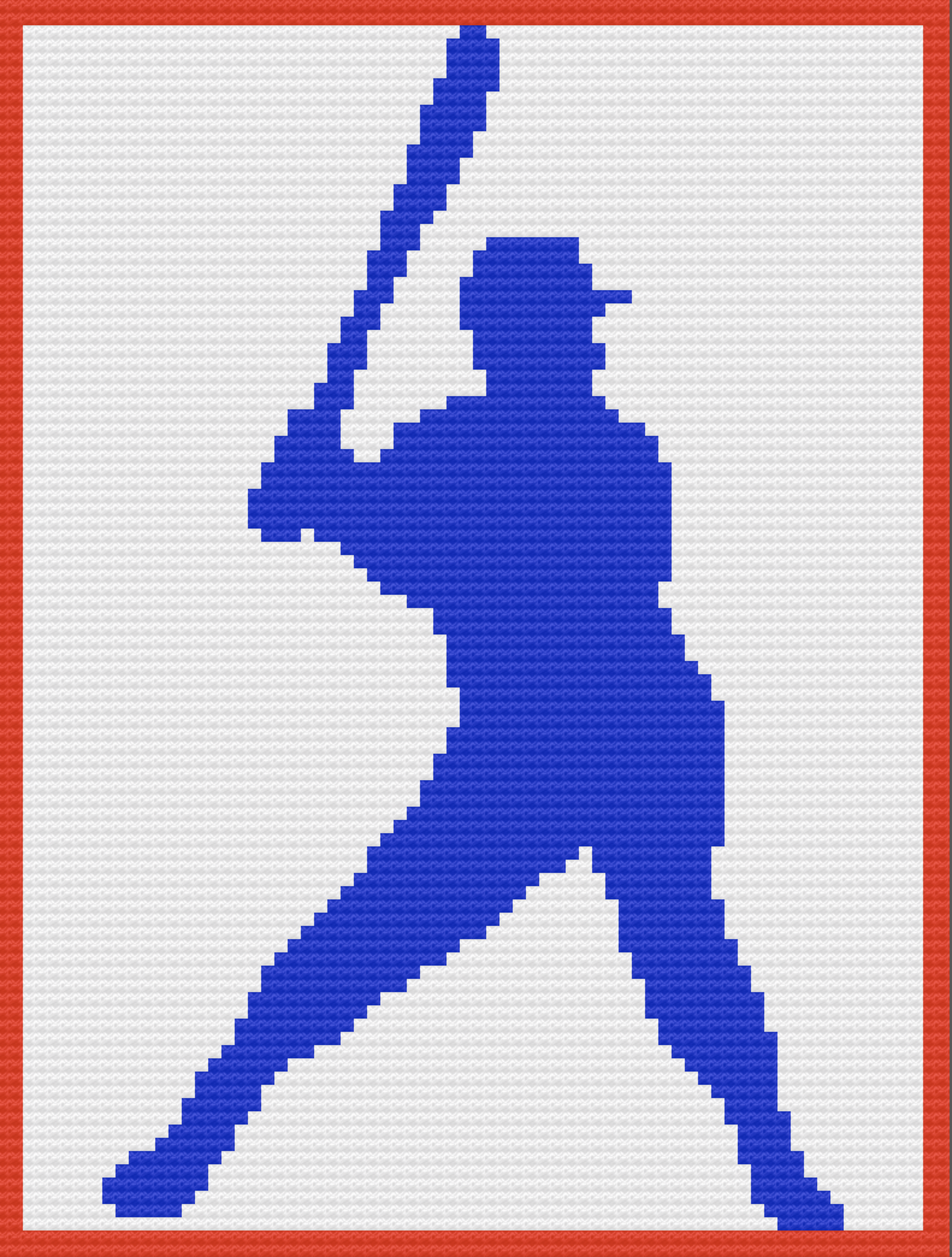Baseball Player Afghan, C2C Crochet Pattern