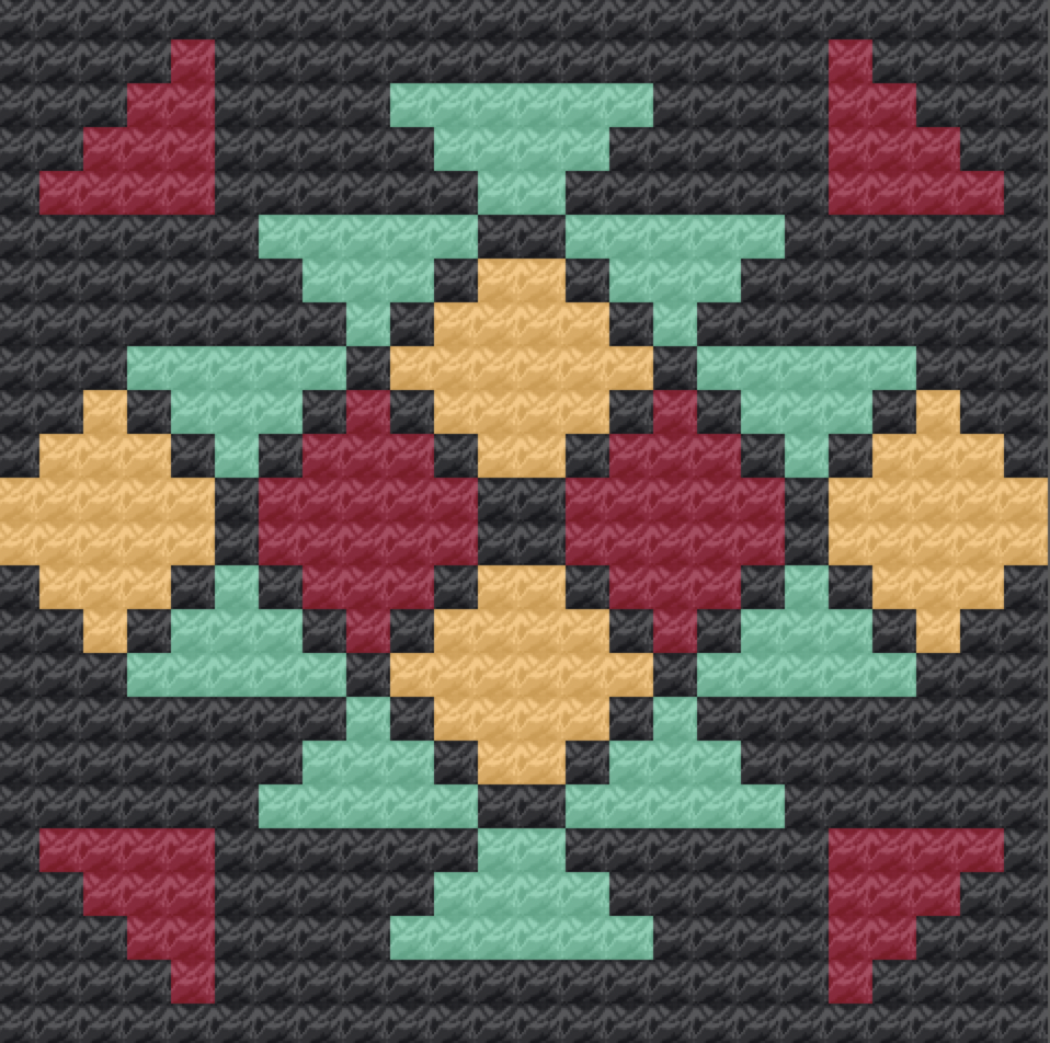 Southwest Pillow, C2C Crochet Pattern
