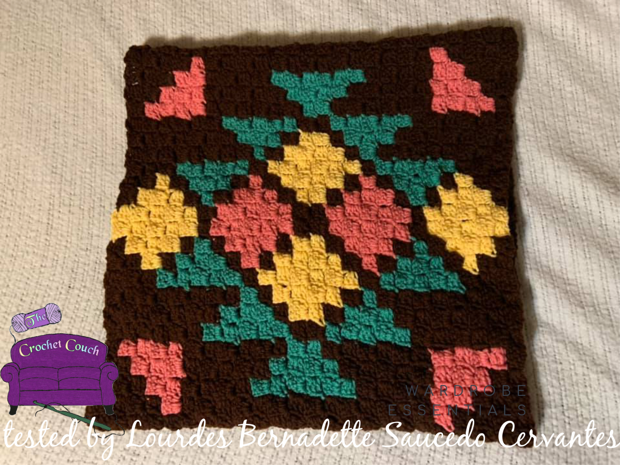 Southwest Pillow, C2C Crochet Pattern