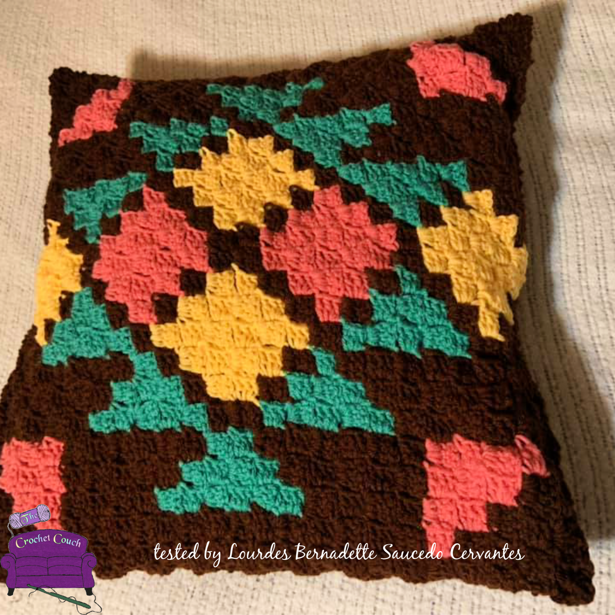 Southwest Pillow, C2C Crochet Pattern