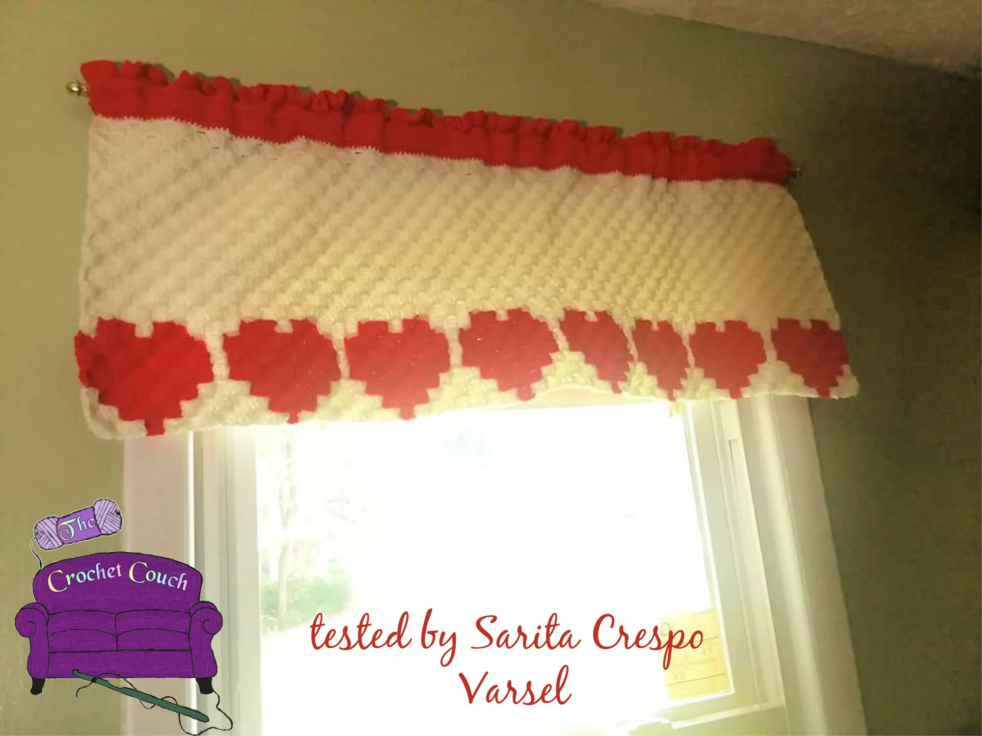 Heart Valance, C2C Crochet Pattern
