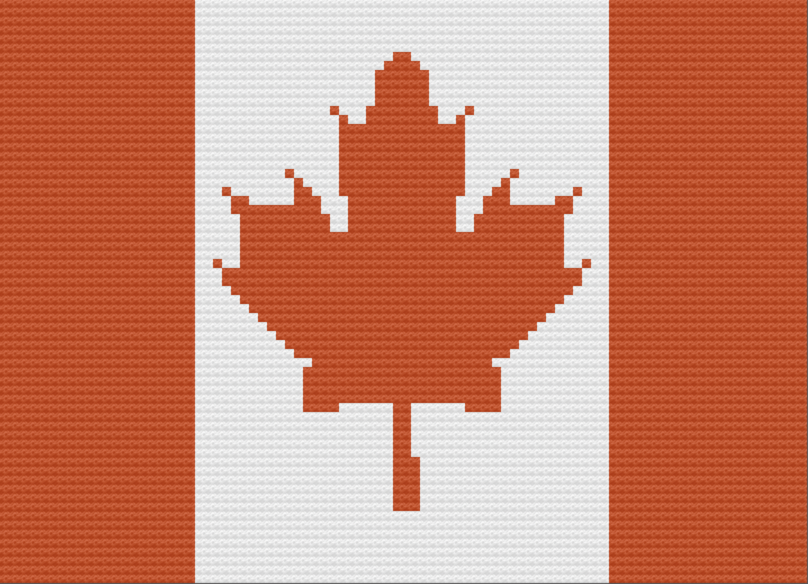 Canadian Flag Afghan, C2C Crochet Pattern