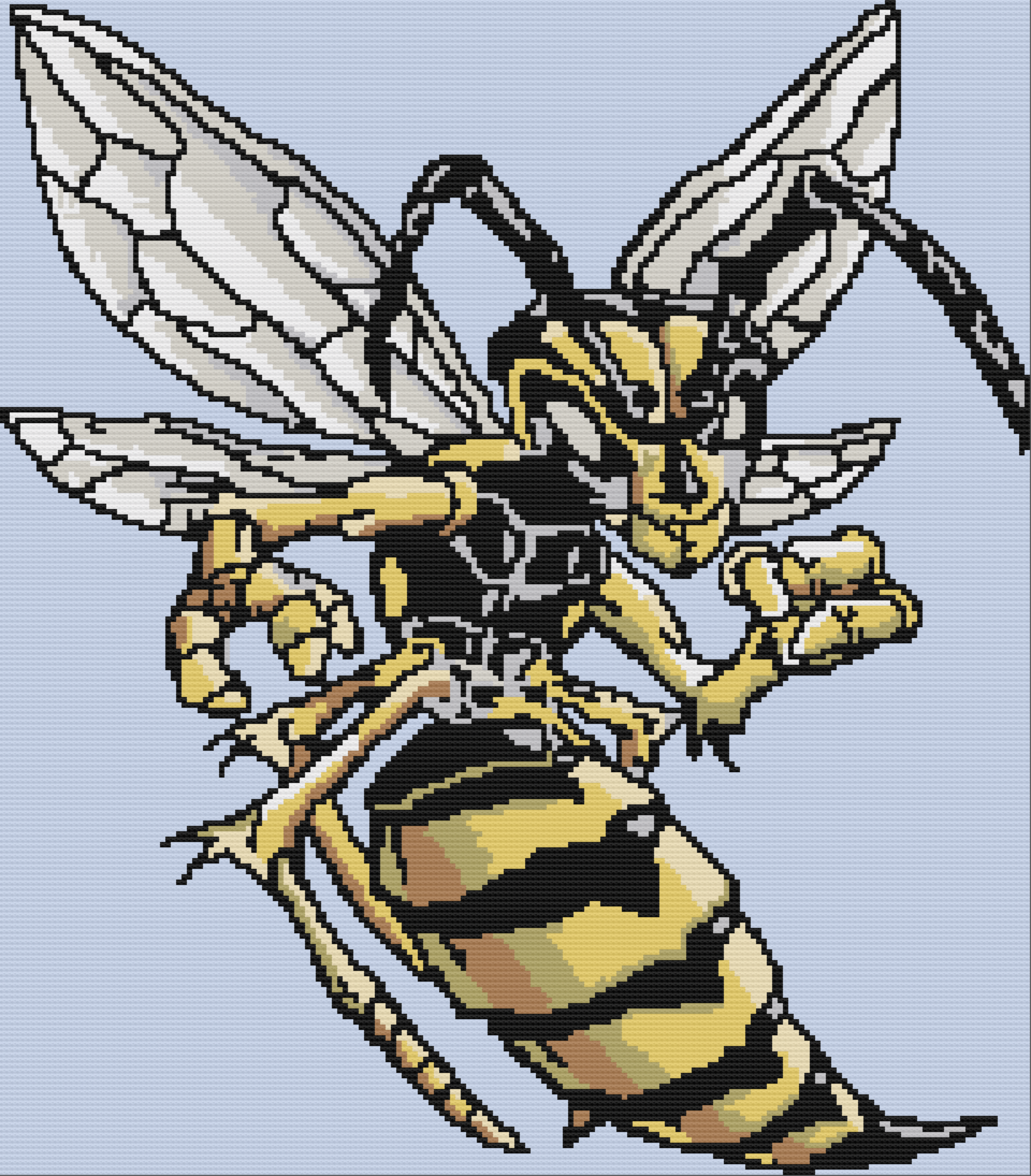 Angry Hornet Afghan, SC or TSS Crochet Pattern