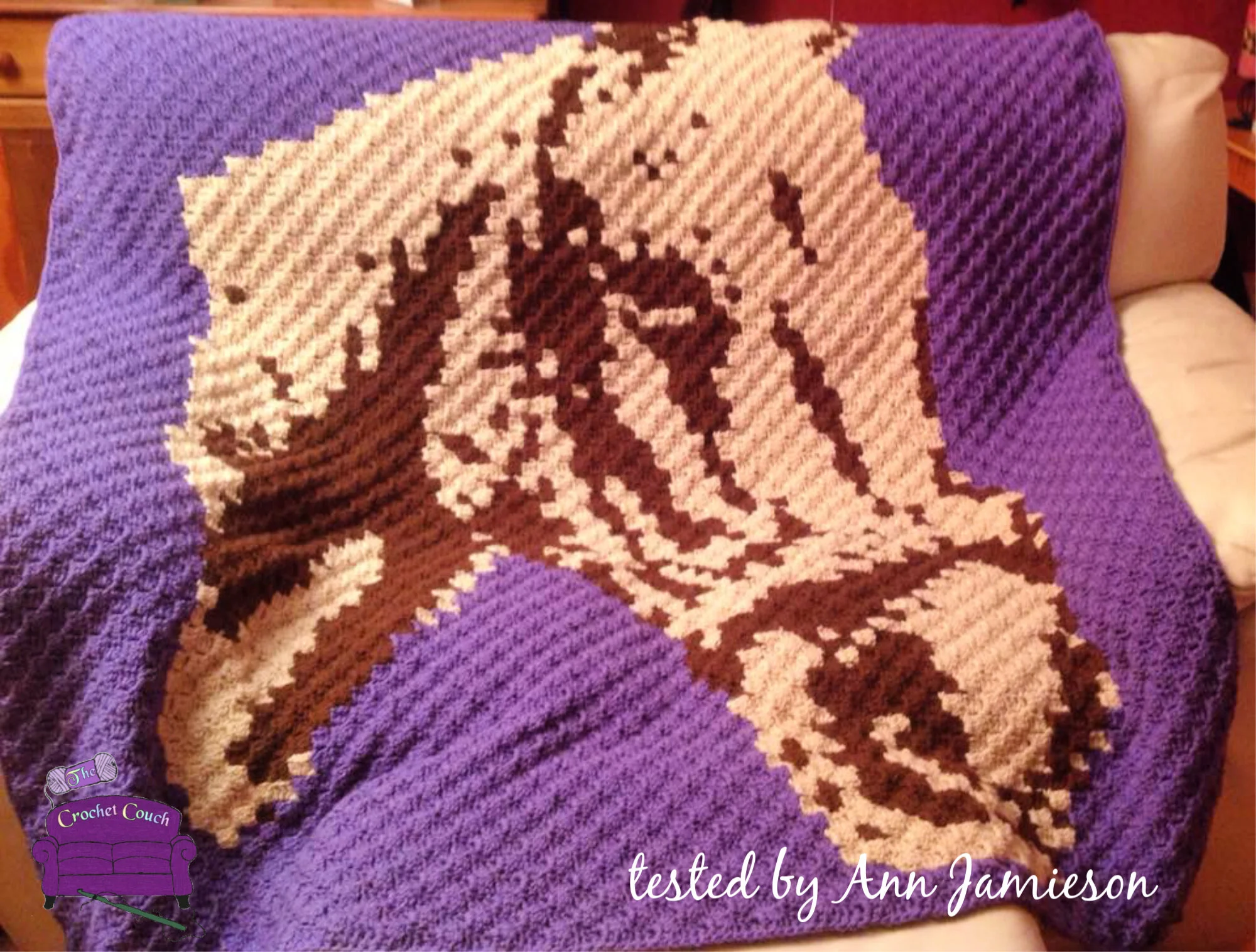 Horse Head Afghan, C2C Crochet Pattern
