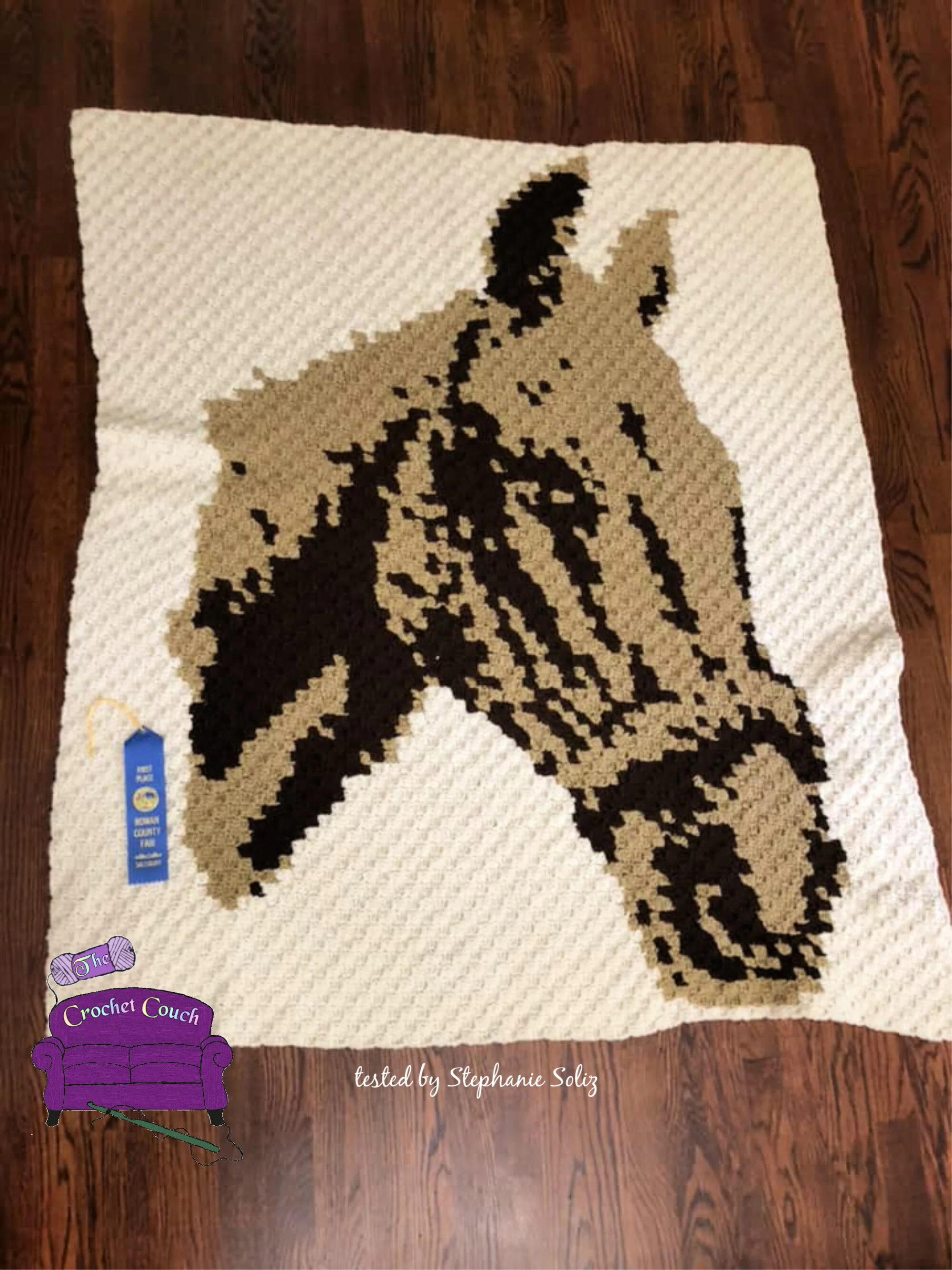 Horse Head Afghan, C2C Crochet Pattern