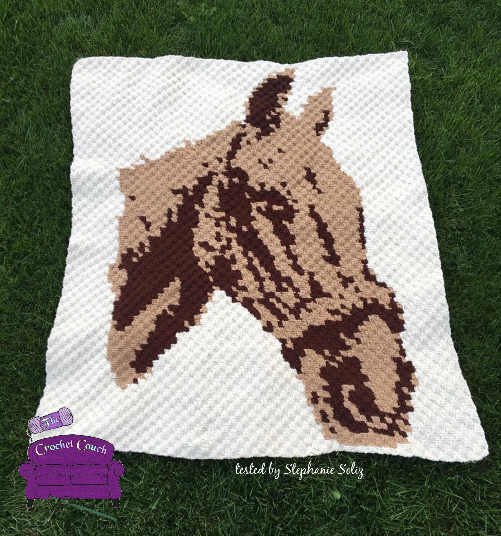 Horse Head Afghan, C2C Crochet Pattern