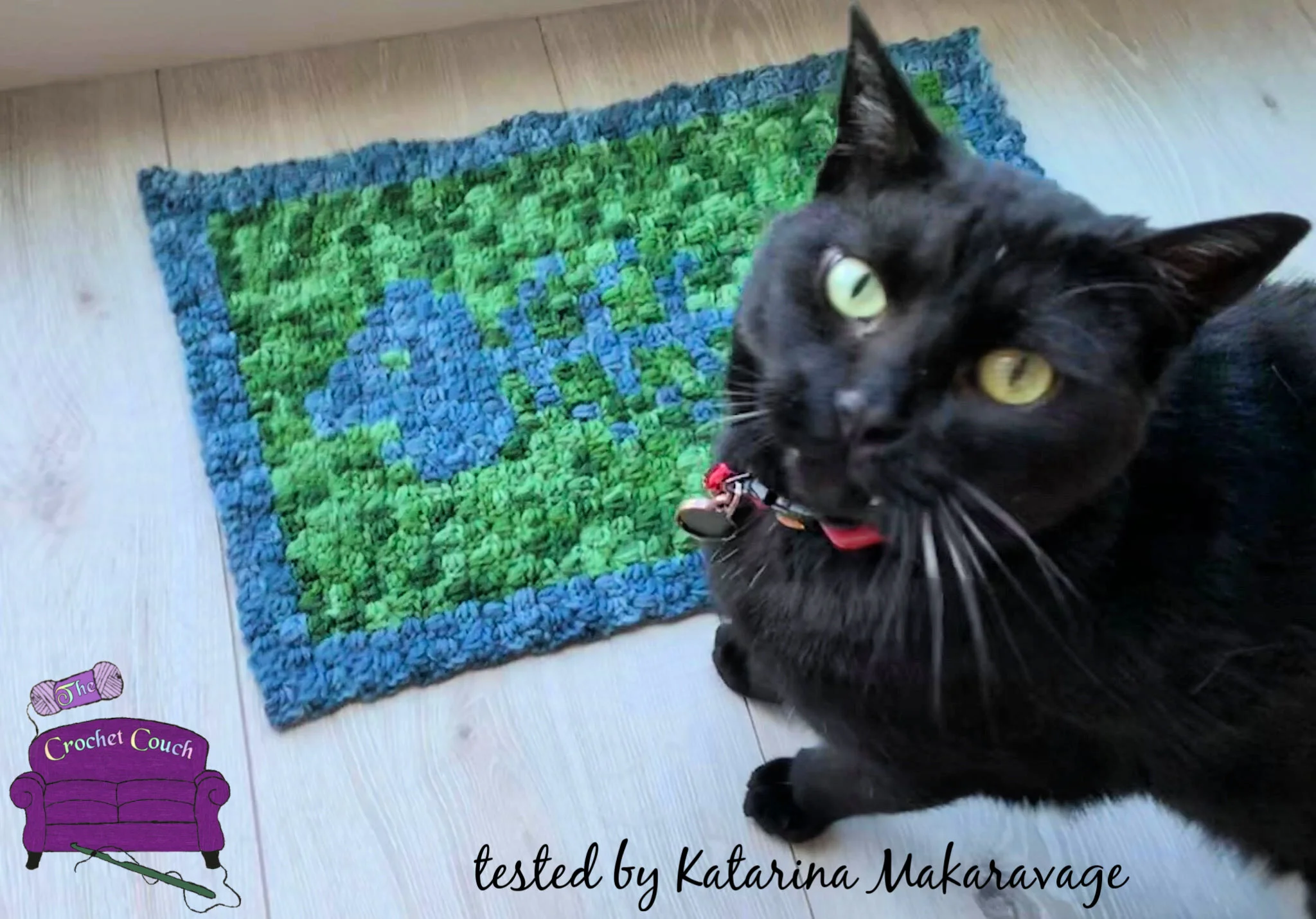 Cat Dish Mat, C2C Crochet Pattern