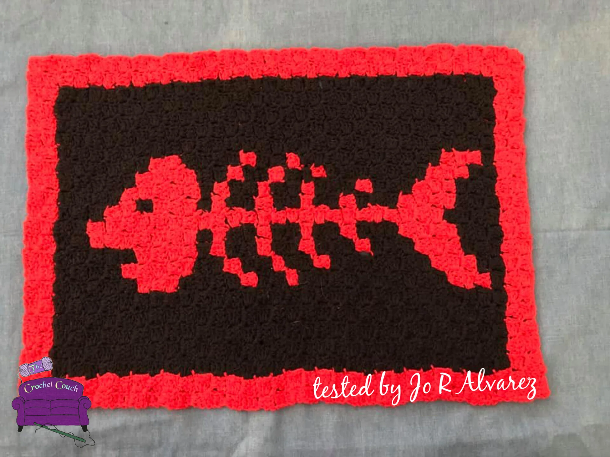 Cat Dish Mat, C2C Crochet Pattern