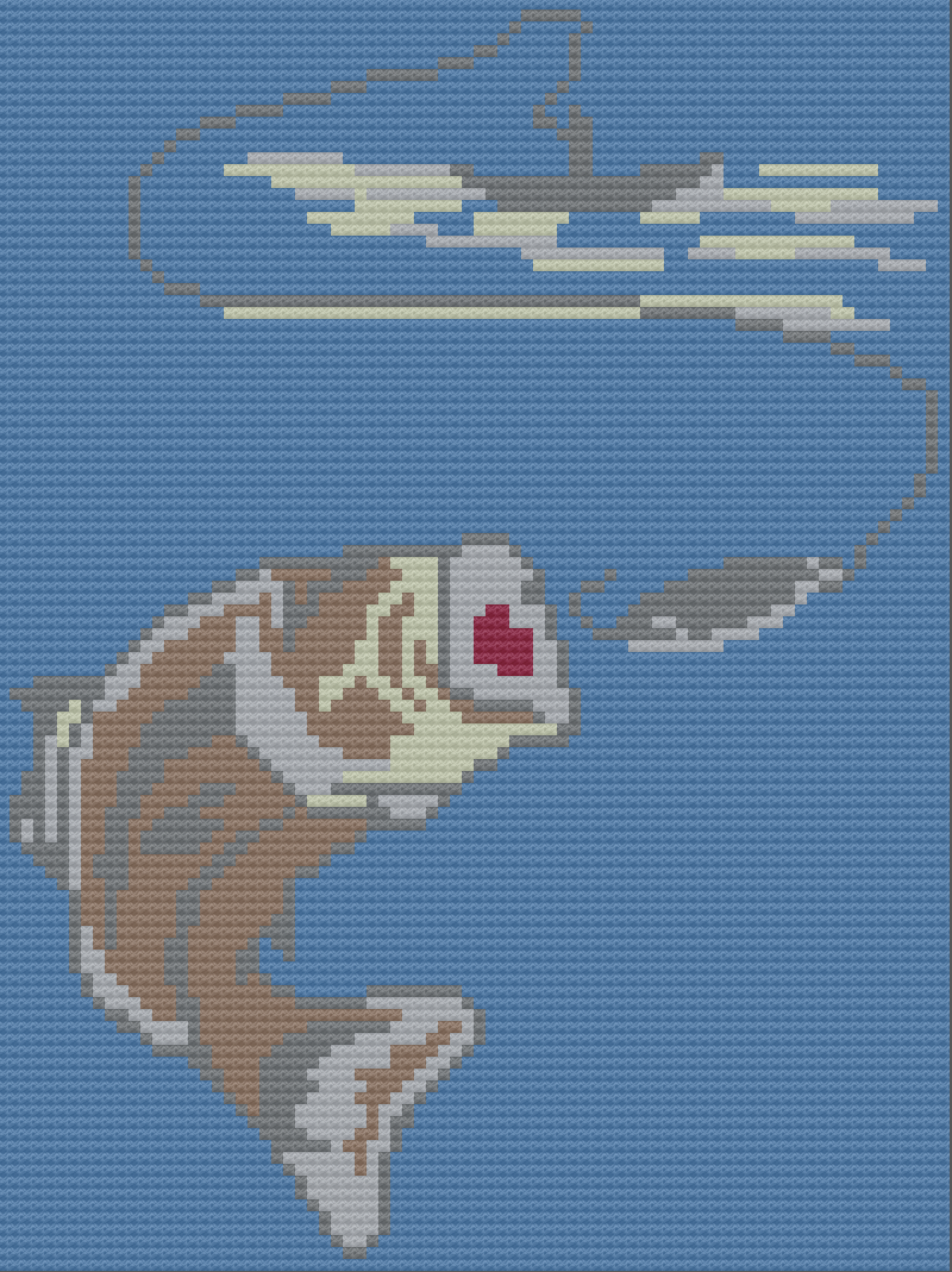 Fishing Afghan, Twin Size, C2C Crochet Pattern