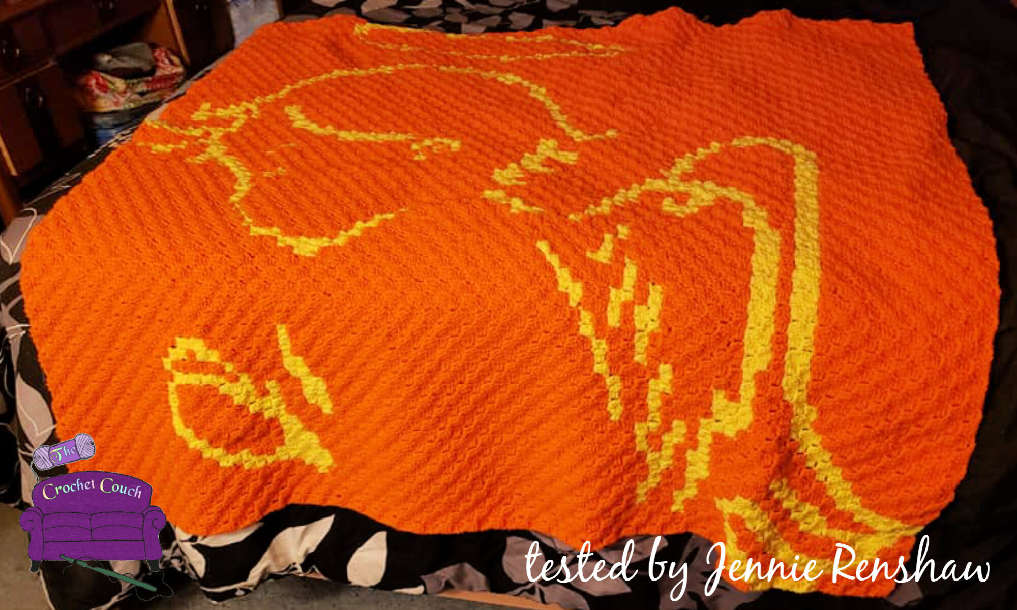 Angel Baby Silhouette Afghan, C2C Crochet Pattern