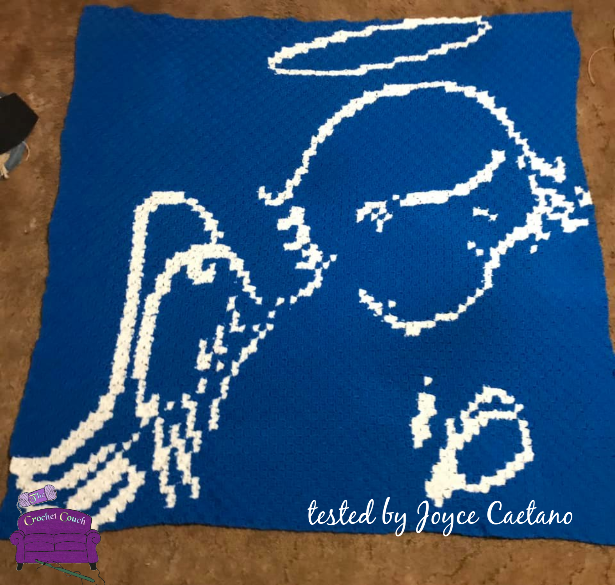 Angel Baby Silhouette Afghan, C2C Crochet Pattern
