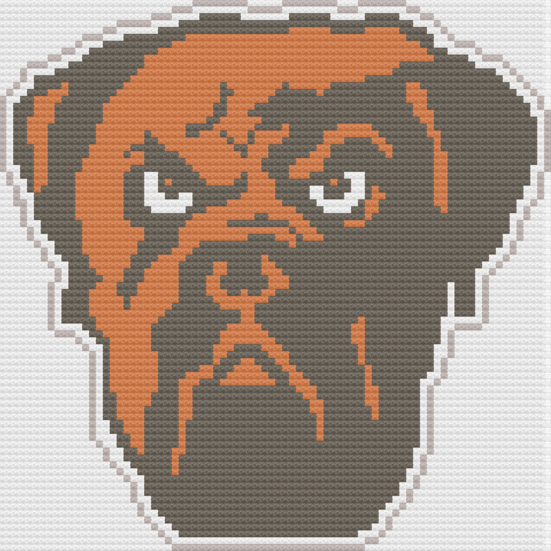 Bulldog Angry Afghan, C2C Crochet Pattern