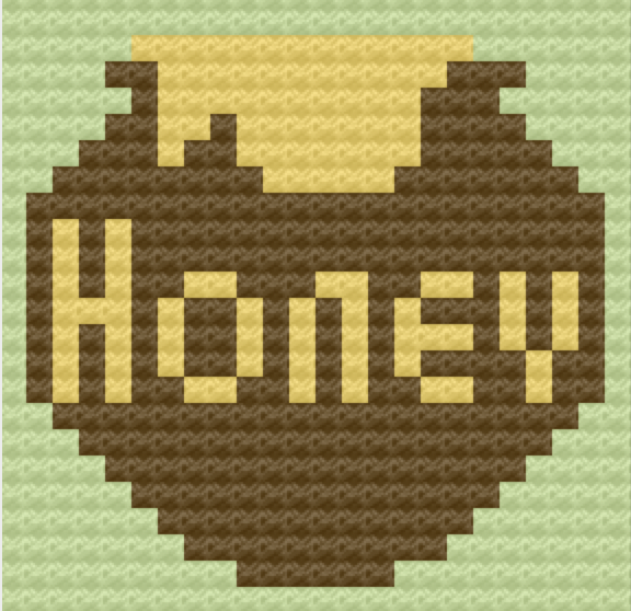 Honeypot  Pillow, C2C Crochet Pattern