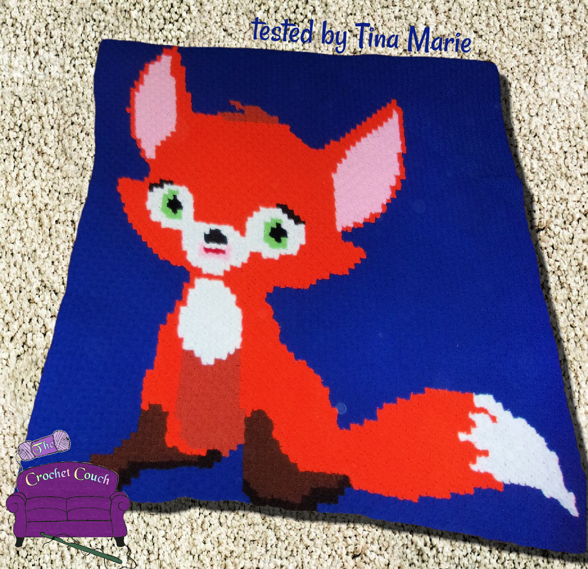 Fox Kids Afghan, C2C Crochet Pattern