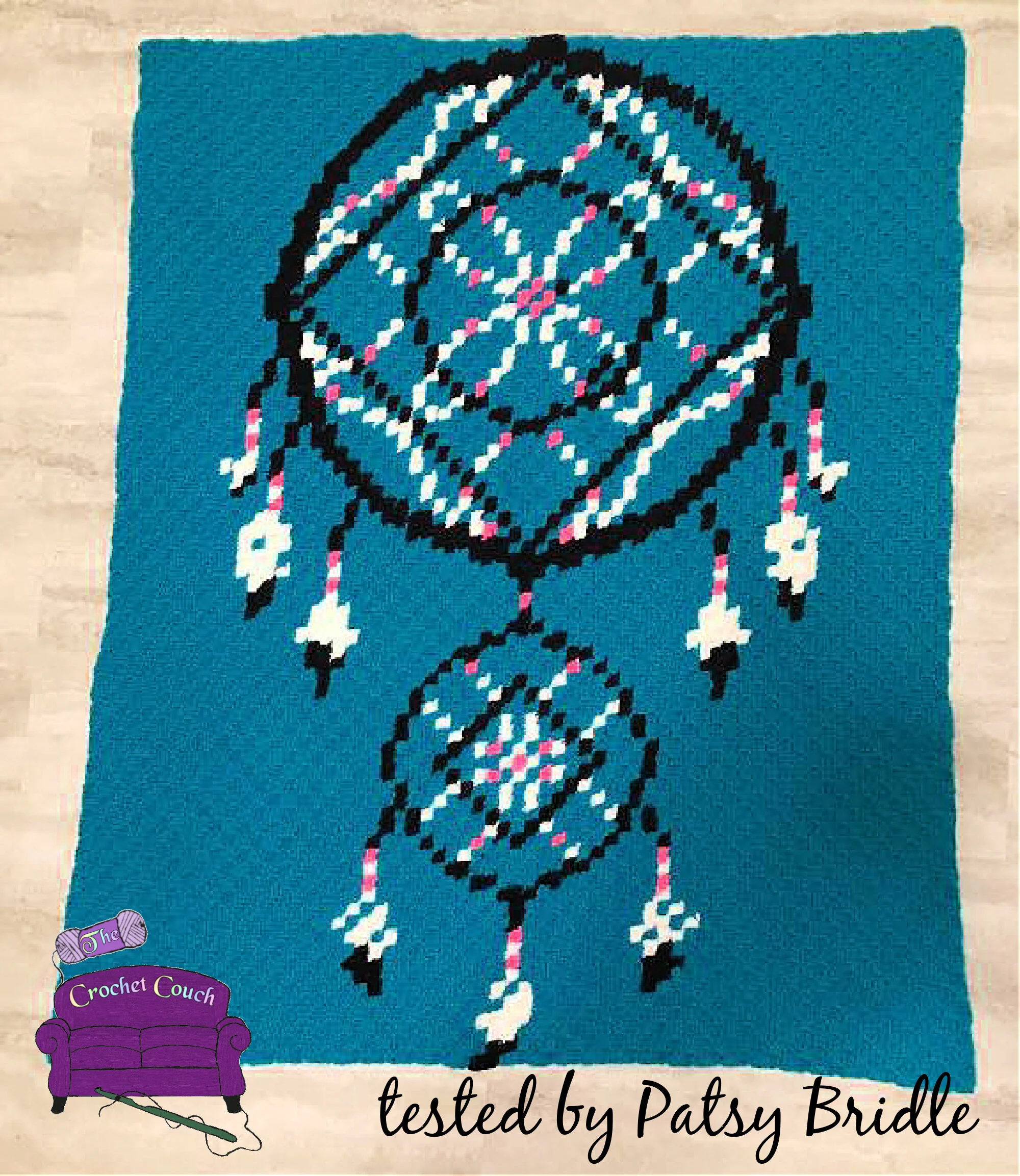 Dream Catcher Afghan, C2C Crochet Pattern
