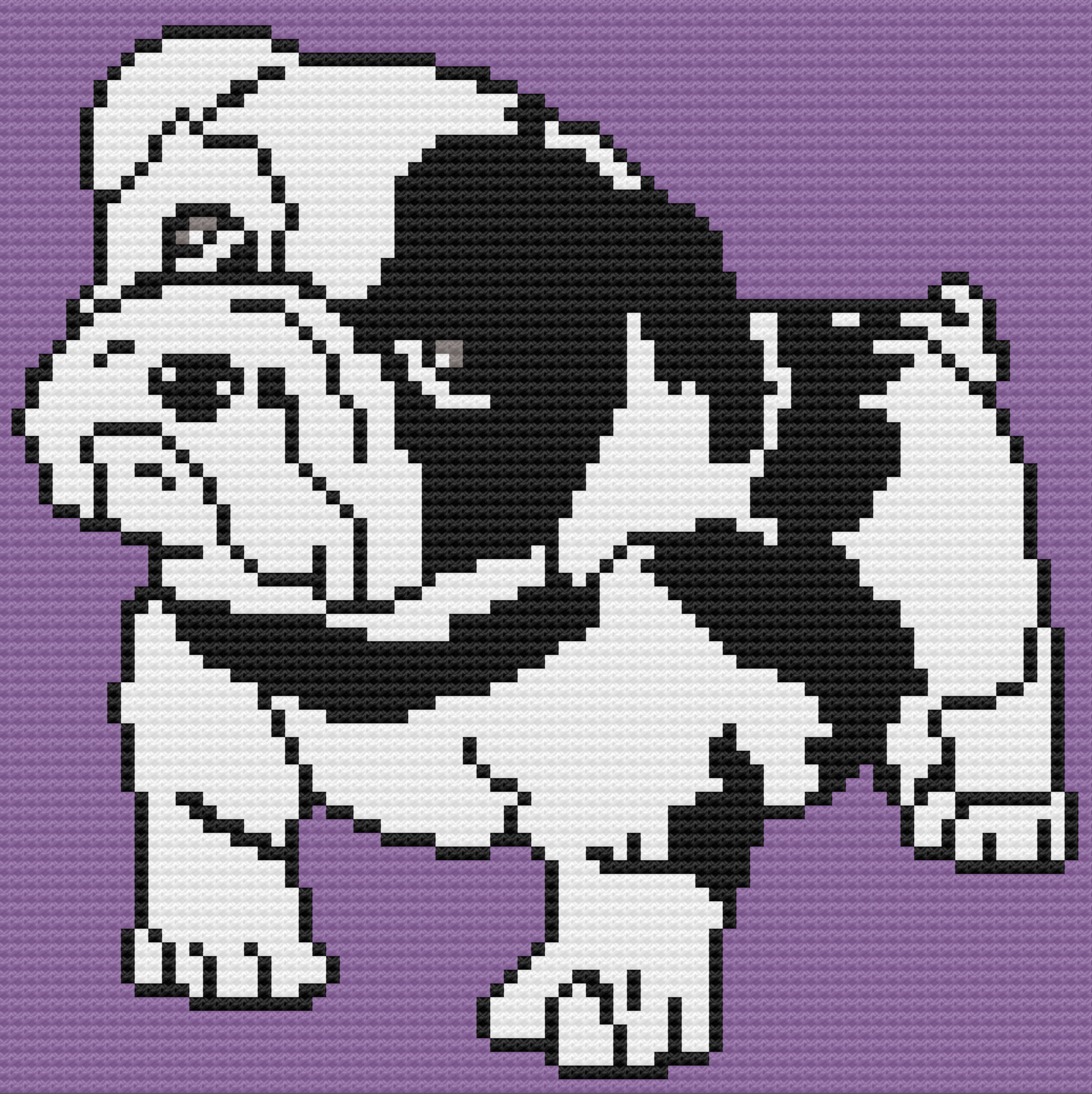 Bulldog Puppy Afghan, C2C Crochet Pattern