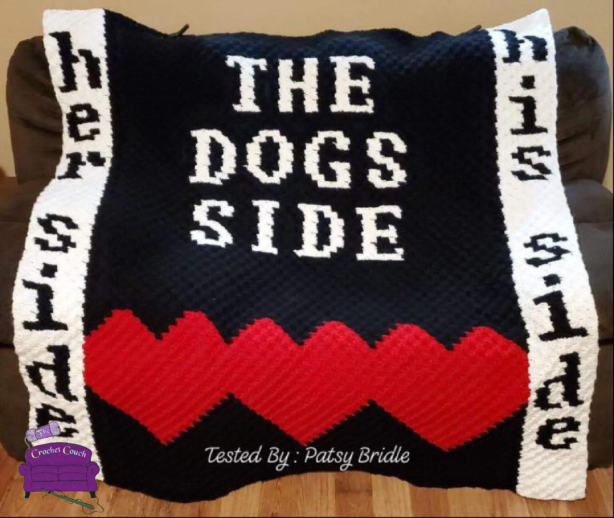 Dogs Side, Her/His Afghan C2C Crochet Pattern