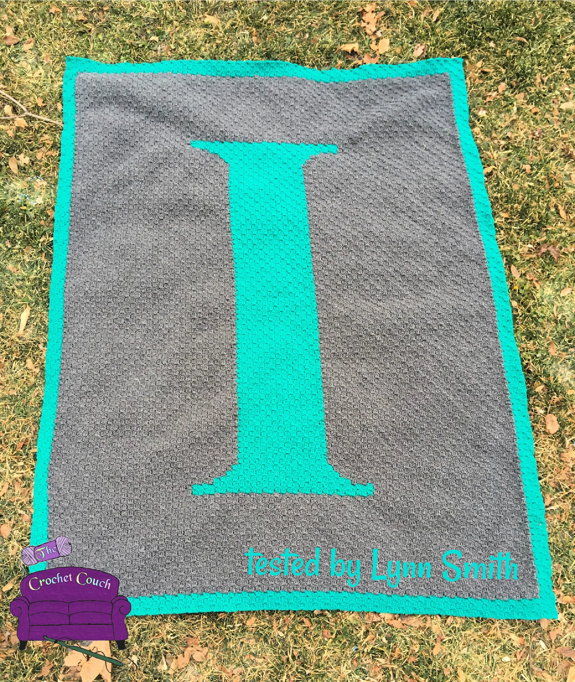 Letter I Afghan, Twin Size, C2C Crochet Pattern