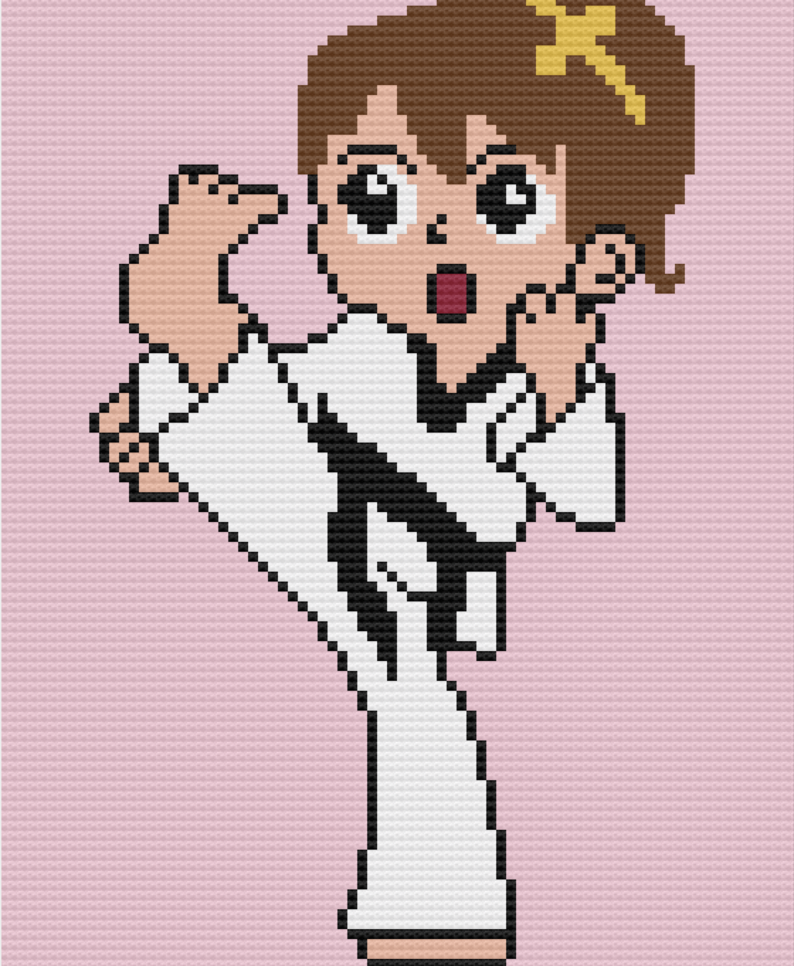 Karate Girl Afghan, C2C Crochet Pattern