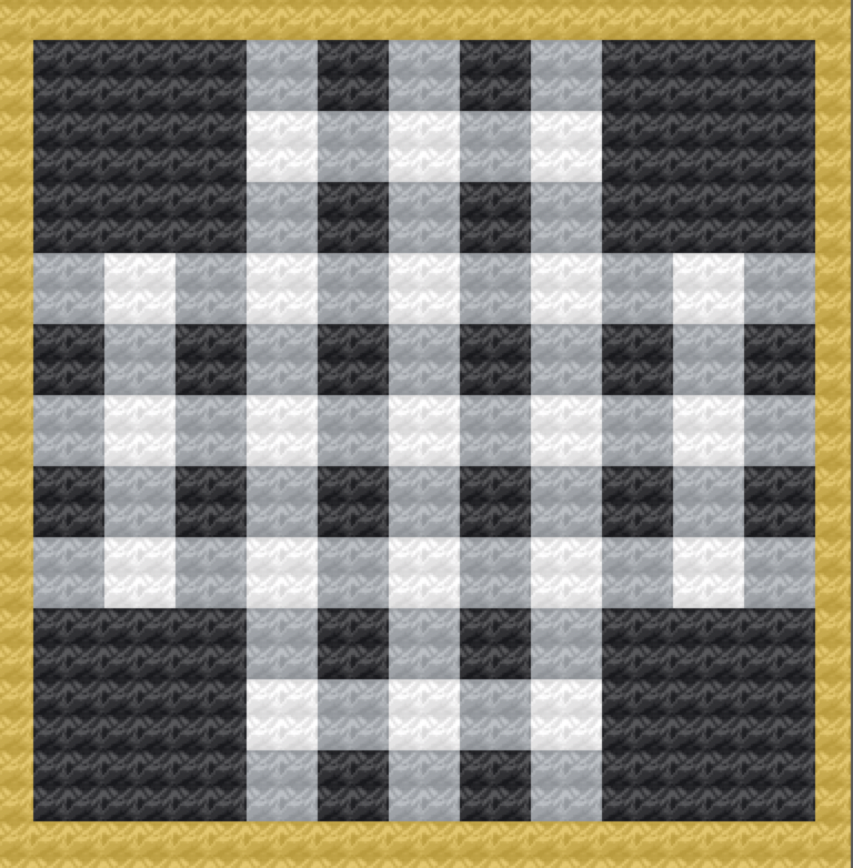 Checkered Pillow, C2C Crochet Pattern