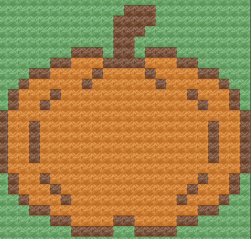 Pumpkin Pillow, C2C Crochet Pattern