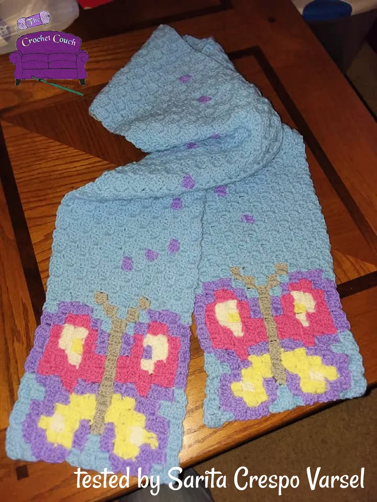 butterfly scarf pattern