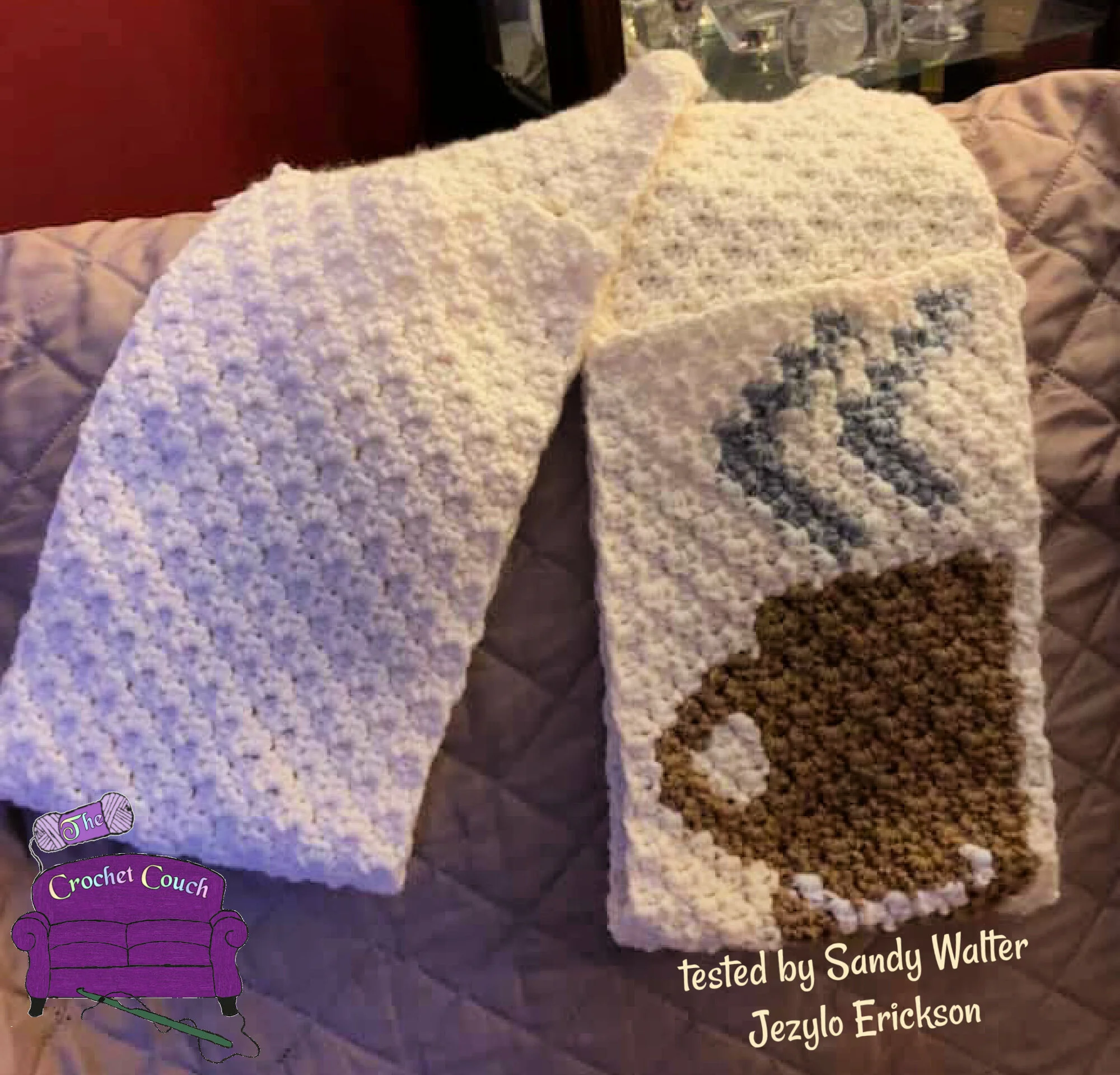 Coffee Lovers Scarf, C2C Crochet Pattern