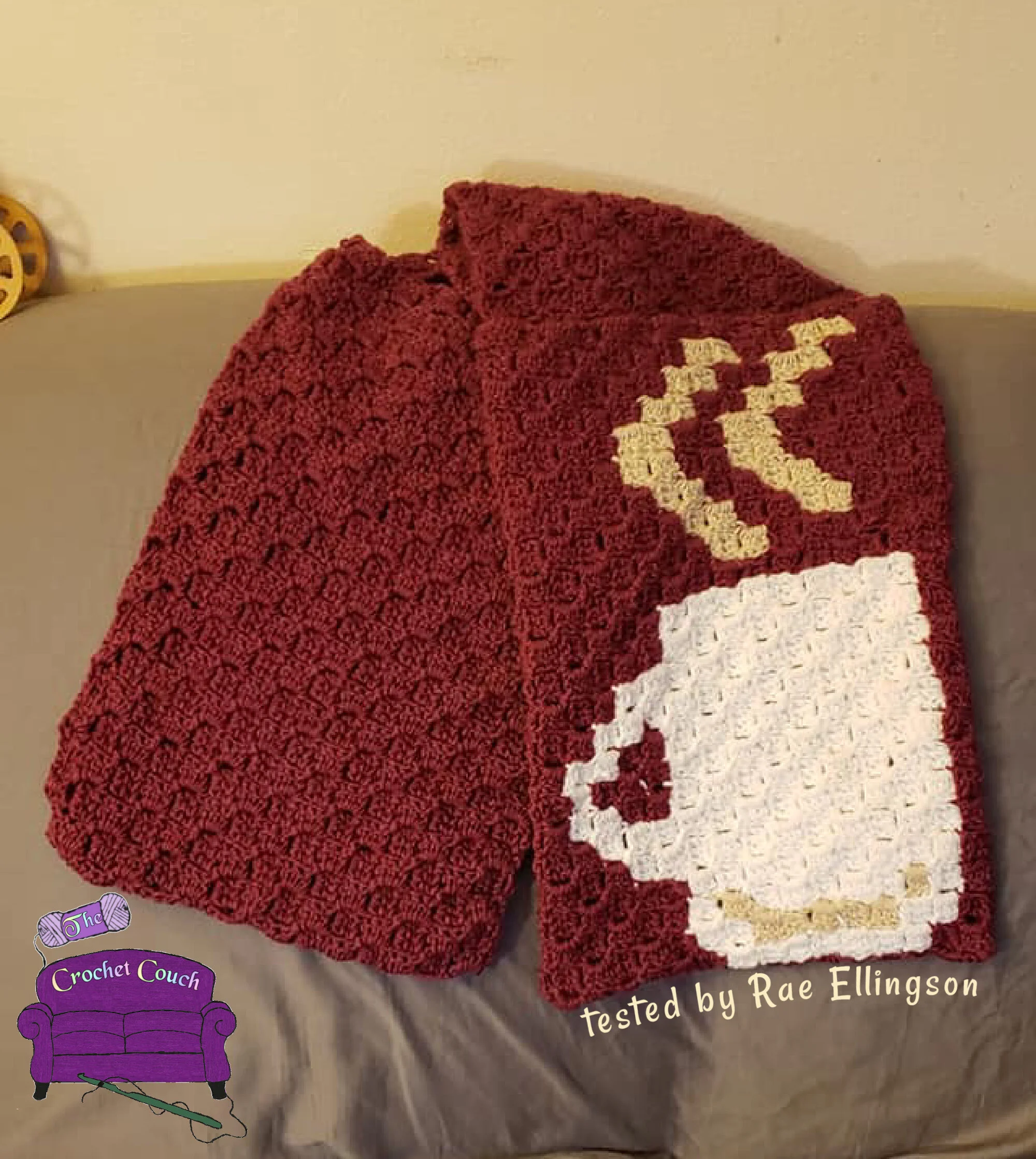 Coffee Lovers Scarf, C2C Crochet Pattern