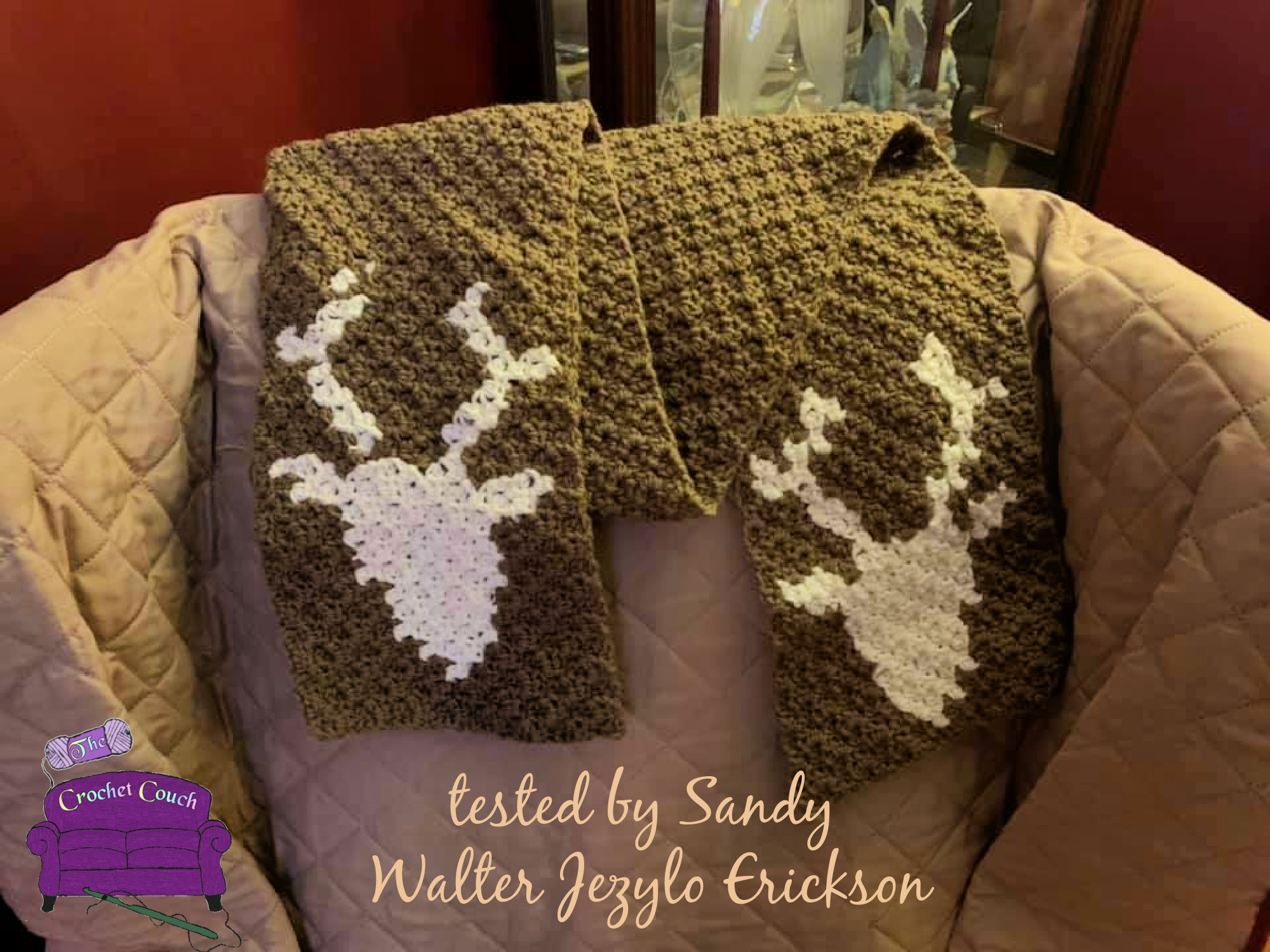 Deer Scarf, C2C Crochet Pattern