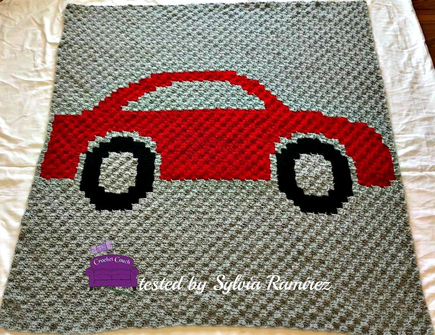 Simple Car Afghan, C2C Crochet Pattern