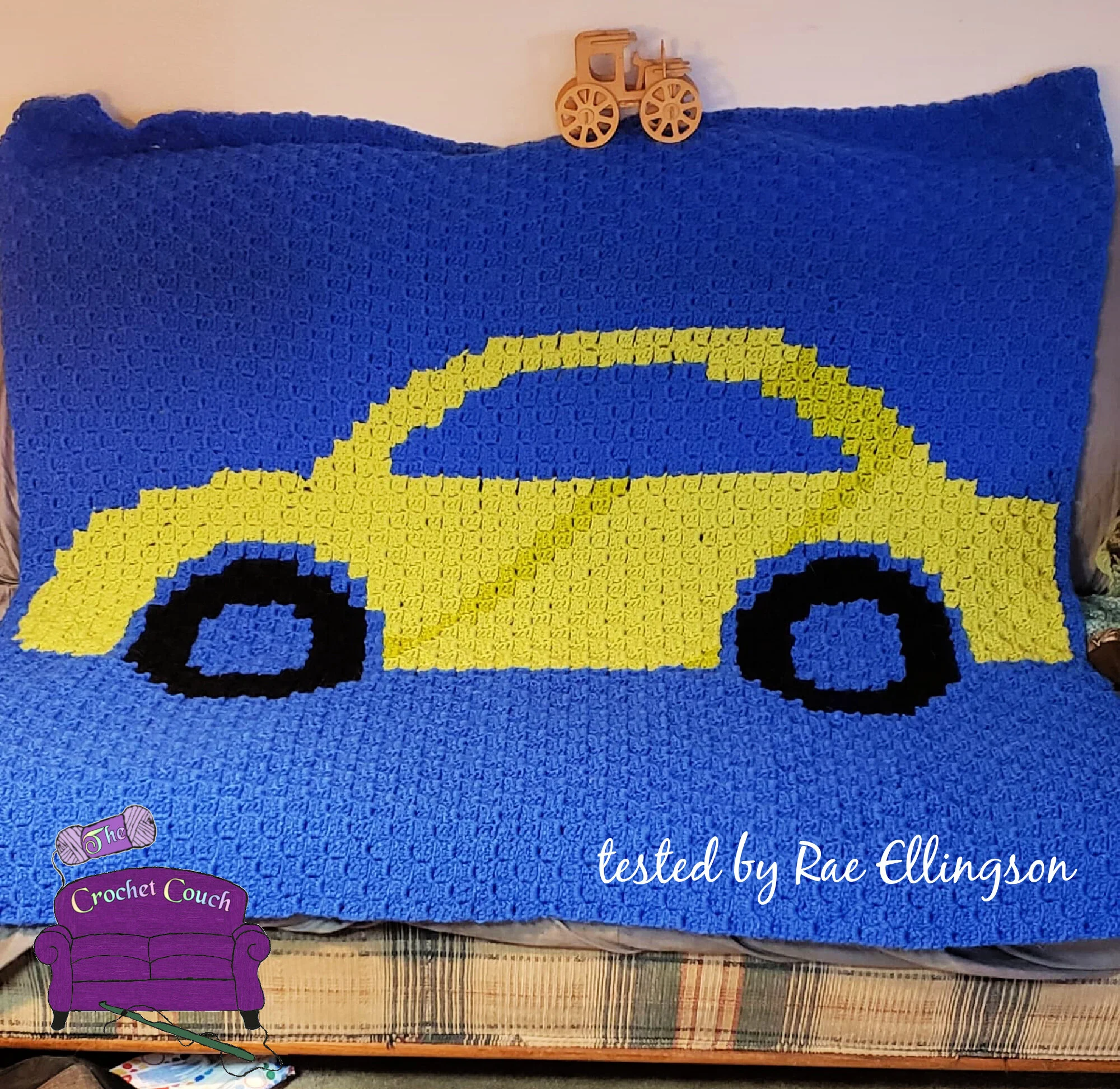 Simple Car Afghan, C2C Crochet Pattern