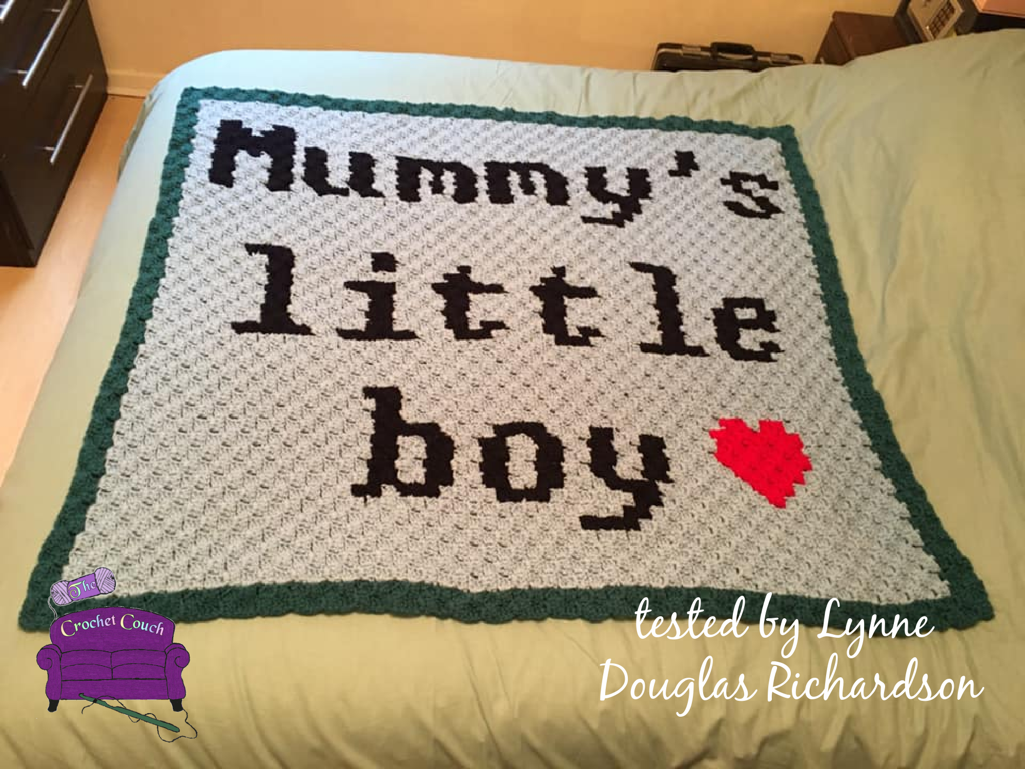 Mummy’s Little Boy Afghan, C2C Crochet Pattern