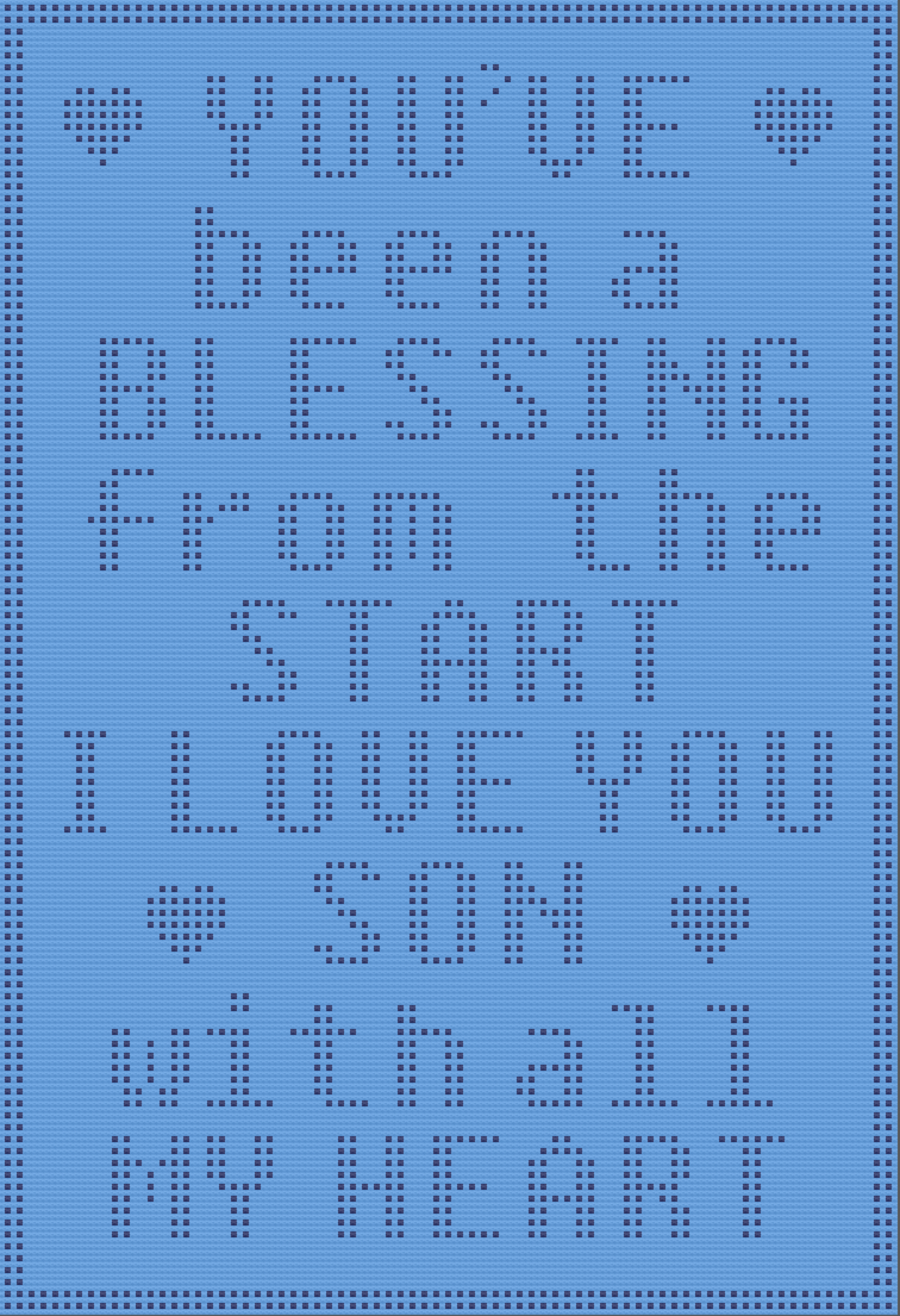 Son is a Blessing Afghan, Bobble Stitch Pattern