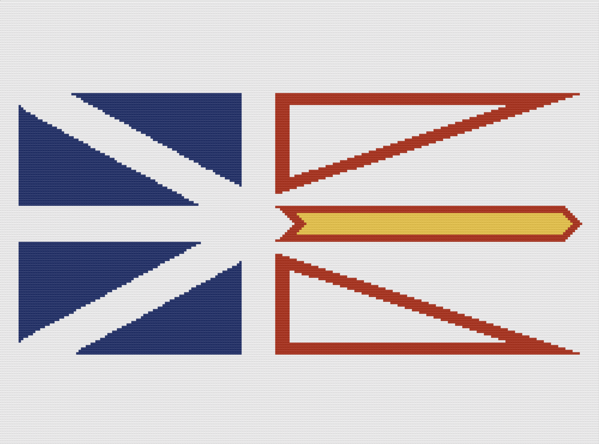 Newfoundland Flag Afghan, SC and TSS Crochet Pattern